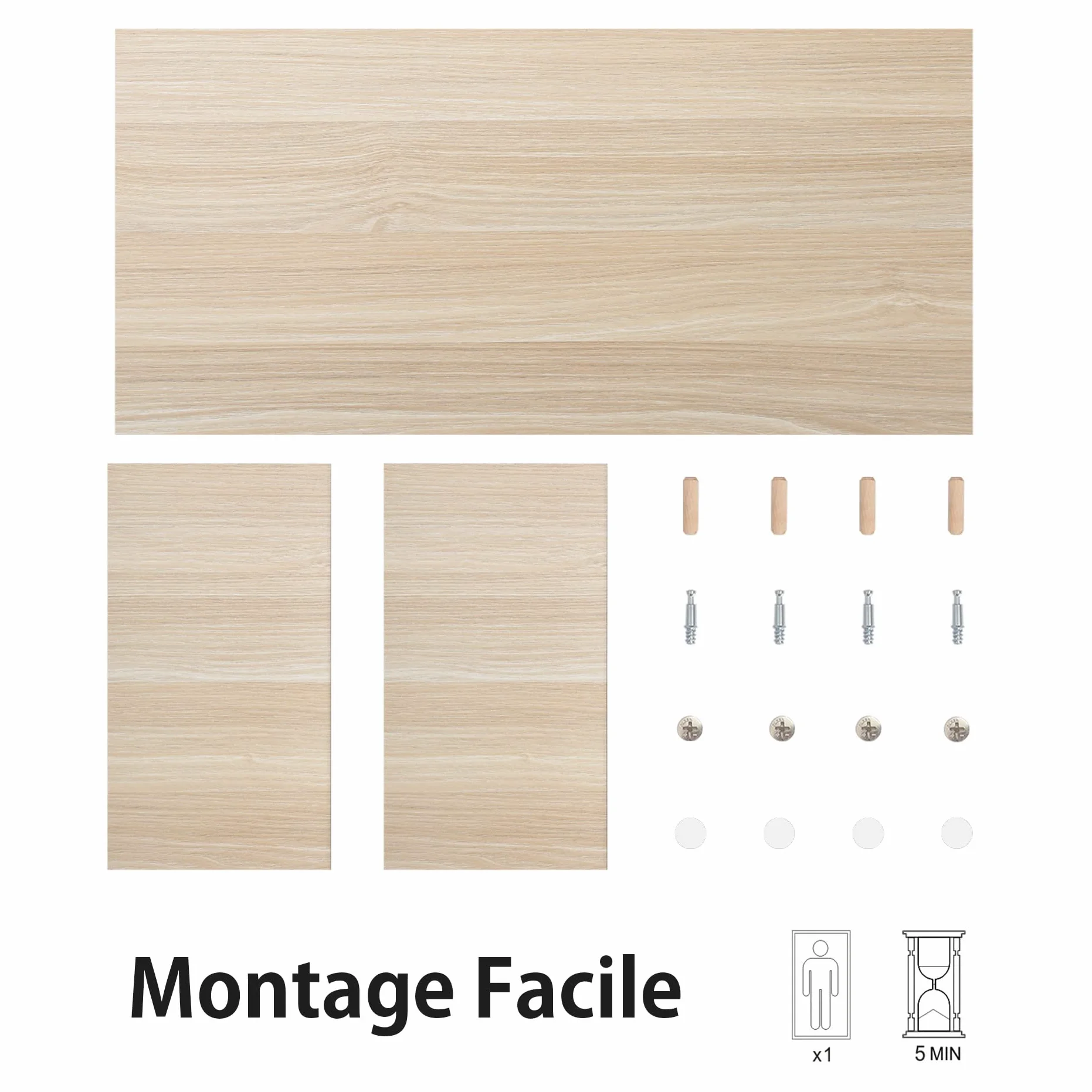 FITUEYES Réhausseur d'Écran en Bois Support d'Ordinateur 54x25,5x14cm FDT205401WO