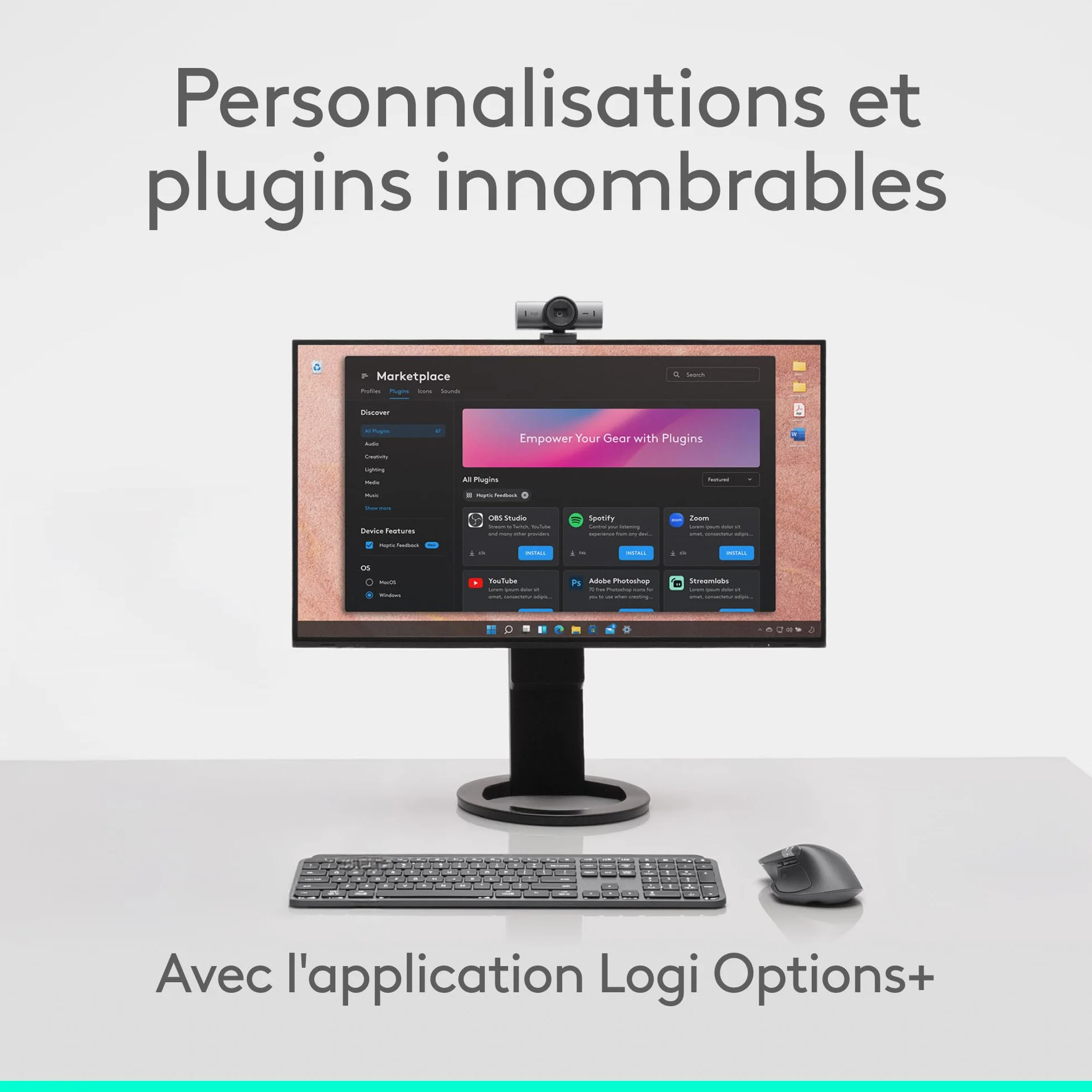 Logitech MX Master 4 Souris sans Fil Ergonomique avec Retour haptique Charge USB-C Bluetooth Graphite