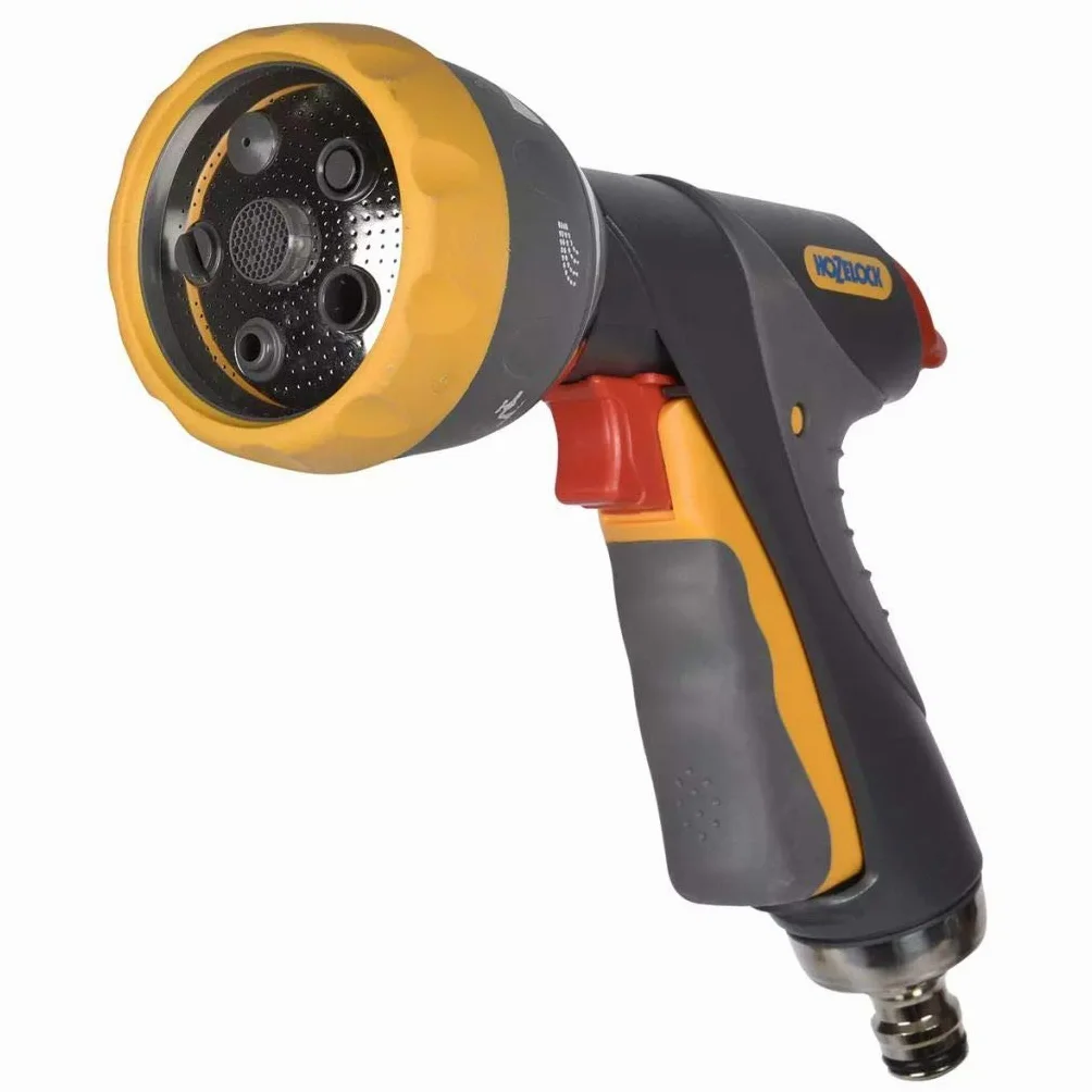 HOZELOCK - Kit Pistolet d'Arrosage Multi-Jets Pro Ø 12,5 - 15mm (1/2"- 5/8") : Nécessaire de Connections Flexible et Confort, 1 Pistolet Multi-Jets Pro Métal, 1 Connecteur Aquastop Plus [2371 0000]