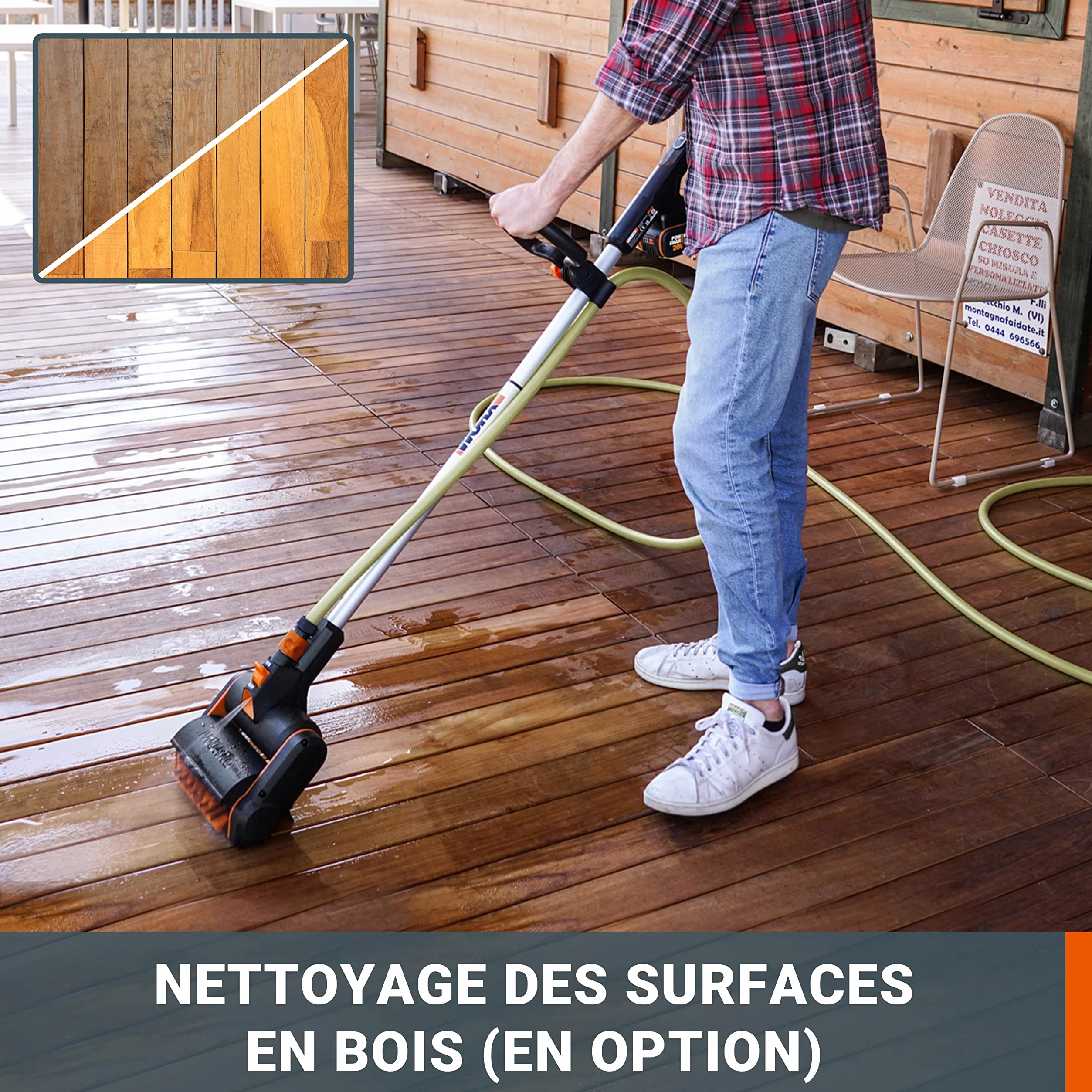 WORX Brosse de Nettoyage sans Fil 20V WG441E.9