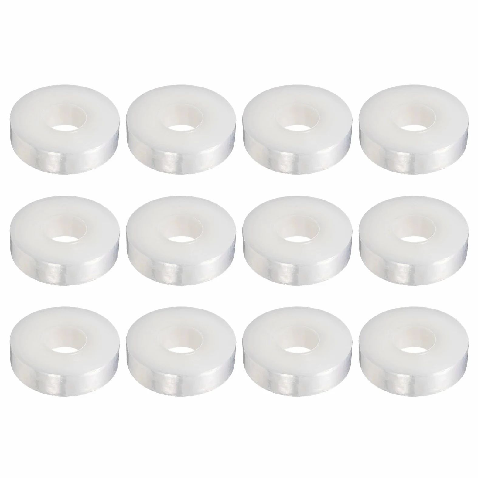 QUARKZMAN 12pcs Ruban de Greffage pour Arbres Fruitiers 1.5CM x 200M 0.3" Dia PE Ruban Élastique de Jardin pour Greffage et Réparation de Plantes Pépinière Film Autoadhésif, Blanc