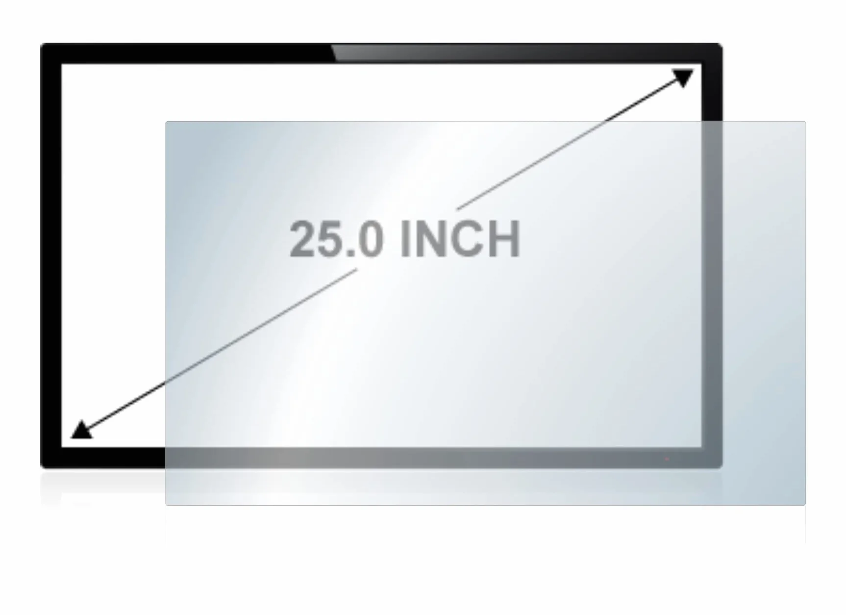 upscreen Protection d’écran tactile PC 25 pouces (63.5 cm) 538x337 mm 16:10 Transparent Anti-Trace