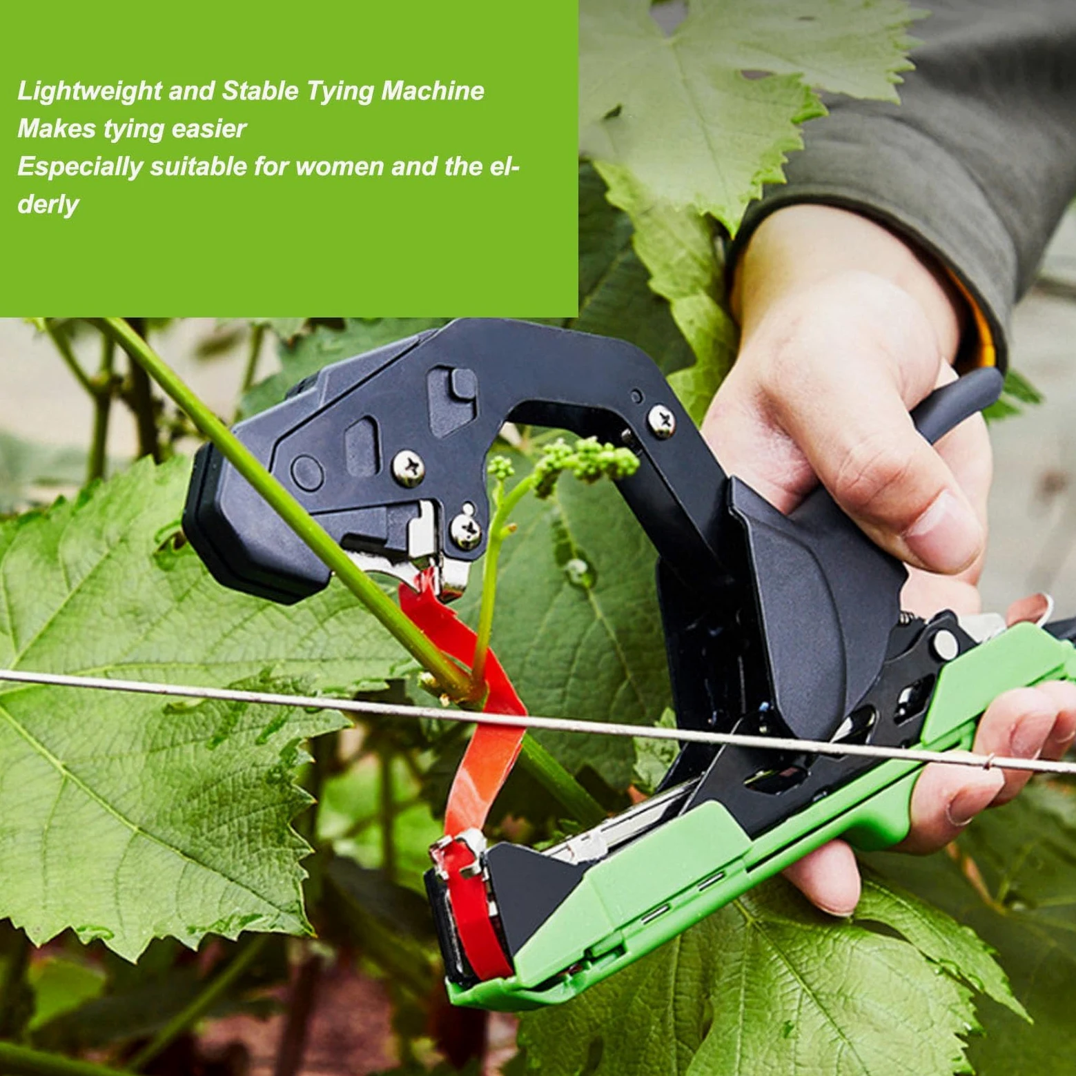 Ruban d'Attache Plantes Léger Machine à Attacher pour Tomate Concombre Raisin et Plantes de Vigne