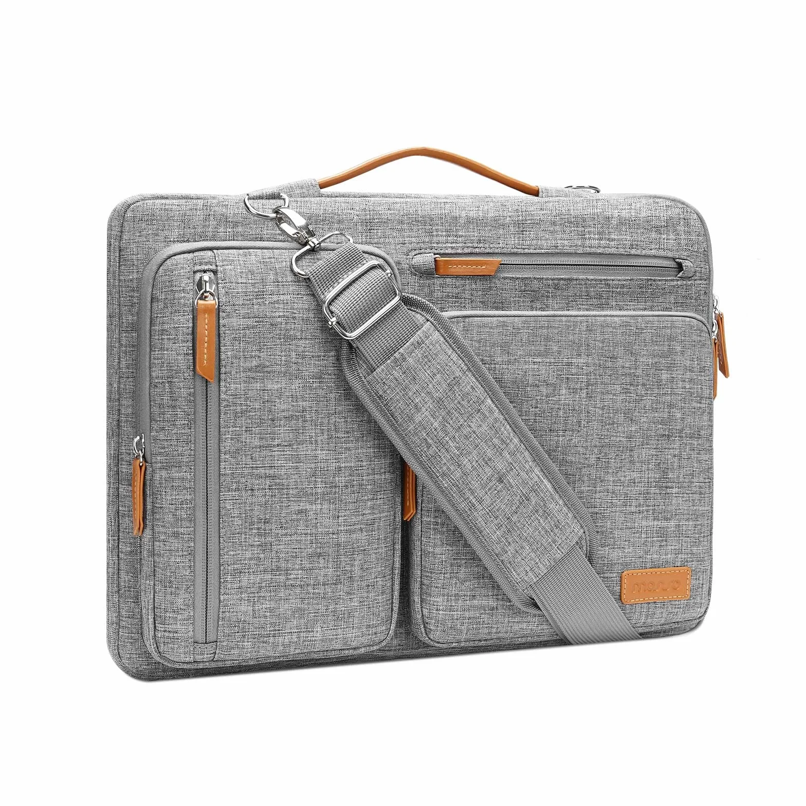 MOSISO Sacoche Ordinateur Portable Sac Messager Côté Ouvert 4 Poches Zipper Poignée