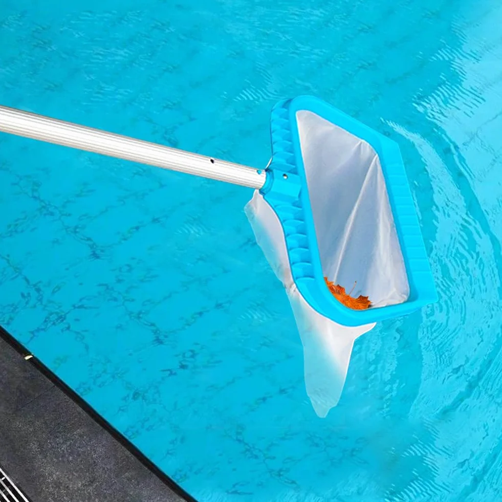 Épuisette de Piscine, Filet de Nettoyage, Écumoire pour Piscine Étang Spa, Accessoire Piscine (Vert)
