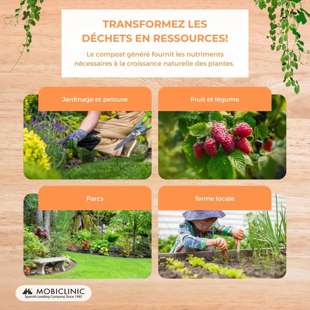 Mobiclinic®, Composteur de Jardin, Biobin, sans Frais supplémentaires, 300l, Ecologique, Transformateur déchets, Outils, Grilles d'aération, Transforme Les en Compost Naturel