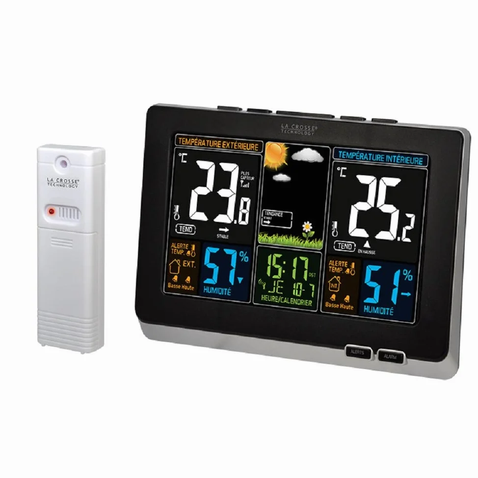 La Crosse Technology WS6828 Station Météo Colorée - Noir