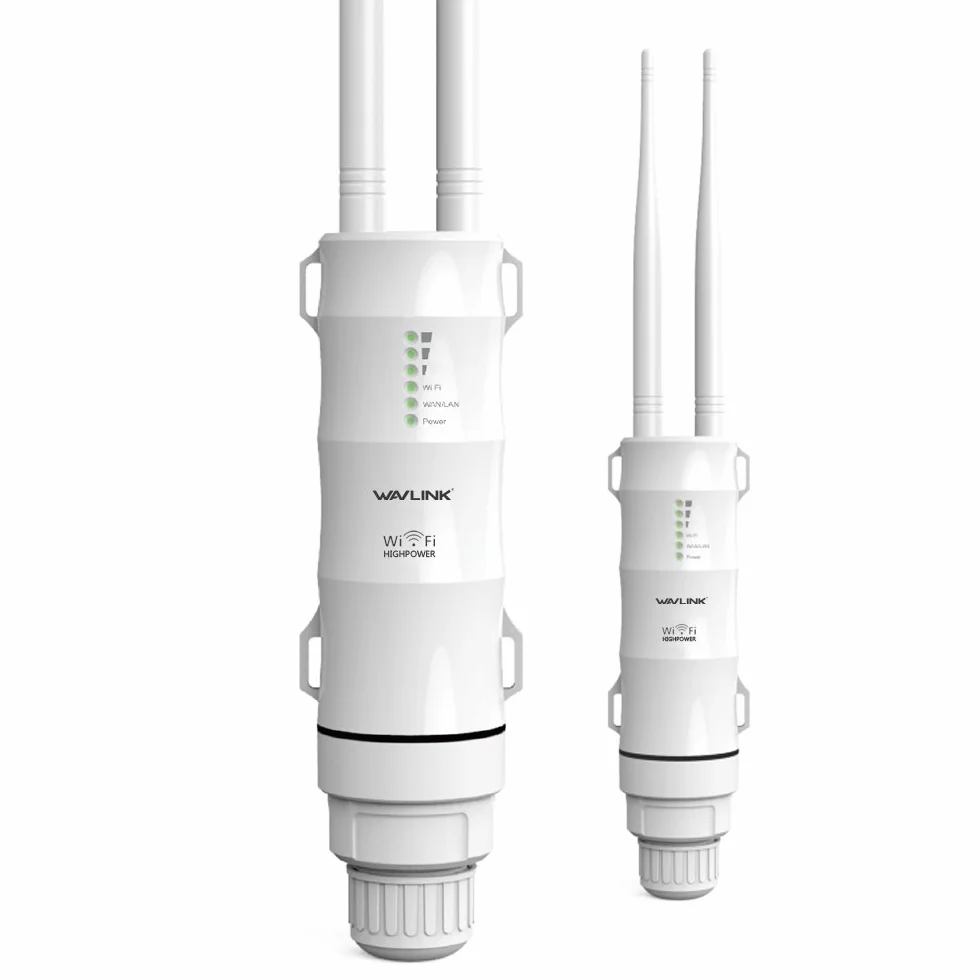 WAVLINK Point d'accès Wi-Fi AC600 Extérieur Double Bande 2.4+5G, Amplificateur WiFi avec 2 antennes, PoE Passif