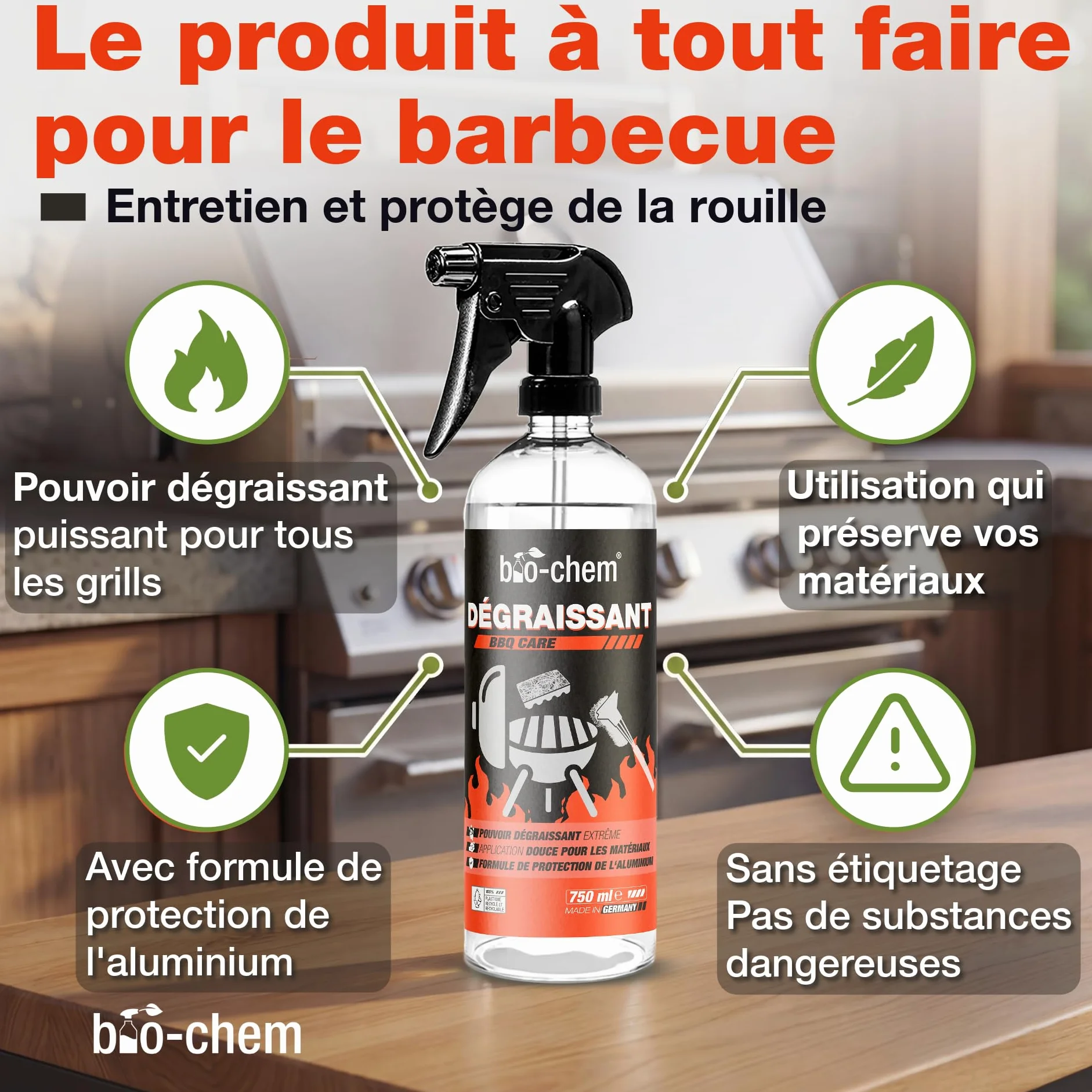Bio-Chem Spray dégraissant pour barbecues 5L prêt à l'emploi