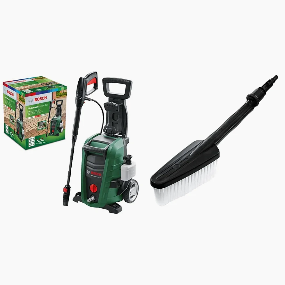 Nettoyeur Haute Pression Bosch - UniversalAquatak 135 (1900W, 135 Bars) & F016800359 Brosse de Lavage, Vert