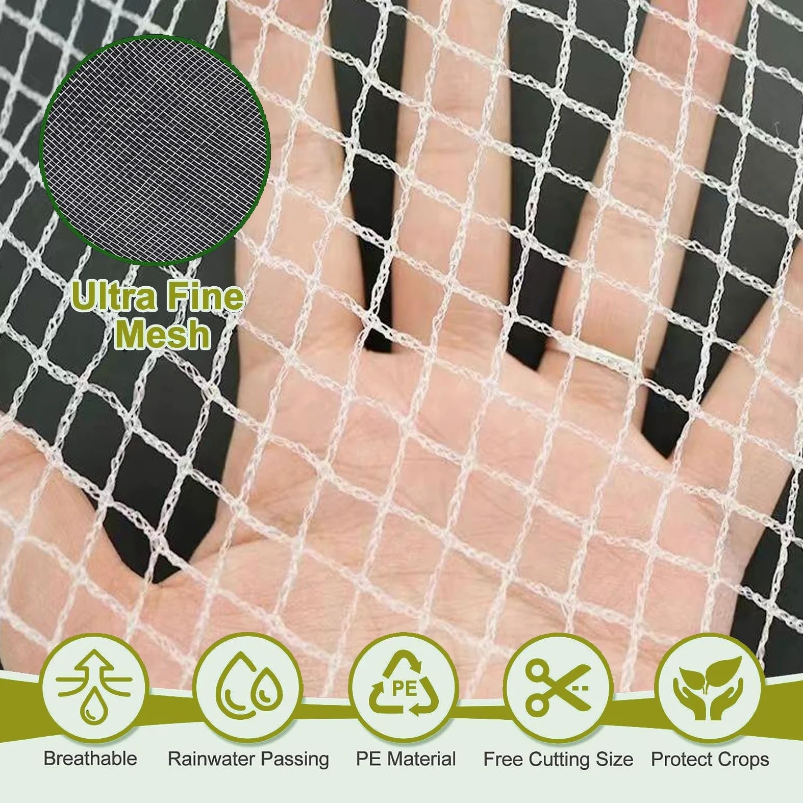 Filet Anti-grêle pour Jardin, Hail and Bird ION Garden Netting Multiple Sizes