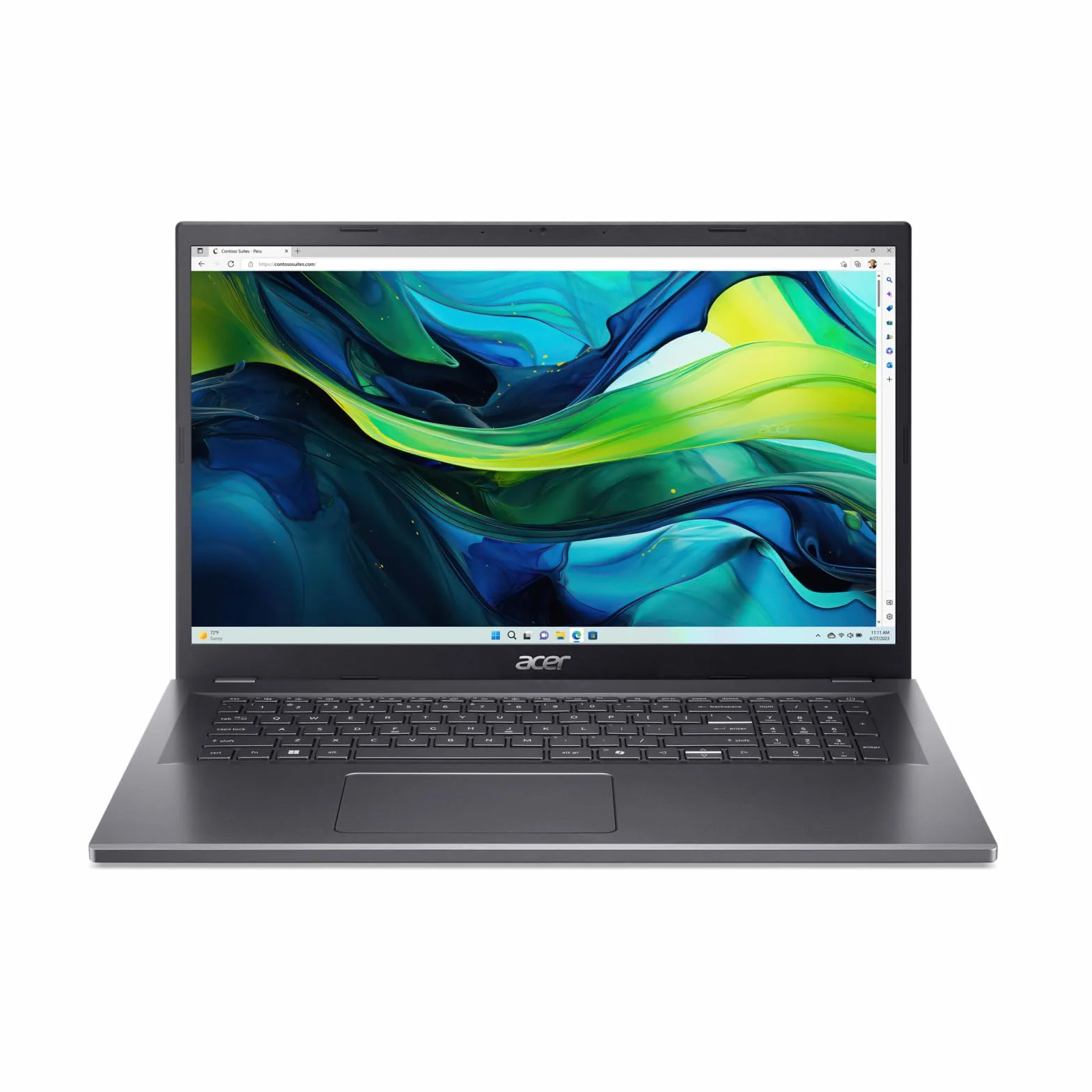 Acer Aspire 17 PC Portable 17.3" FHD Intel Core 7 150U 16Go RAM DDR5 512Go SSD Windows 11 Home Argent Clavier AZERTY A17-51M-74MY