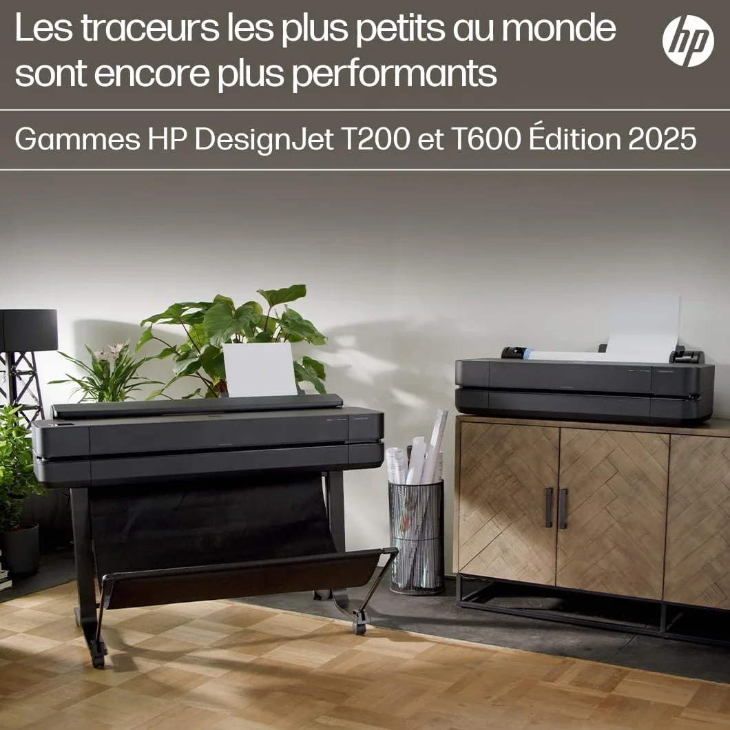 HP DesignJet T650 36 91cm Imprimante Grand Format Traceur A4-A0 82 Impressions A1/h Wi-Fi Ethernet USB 2400x1200dpi Noir