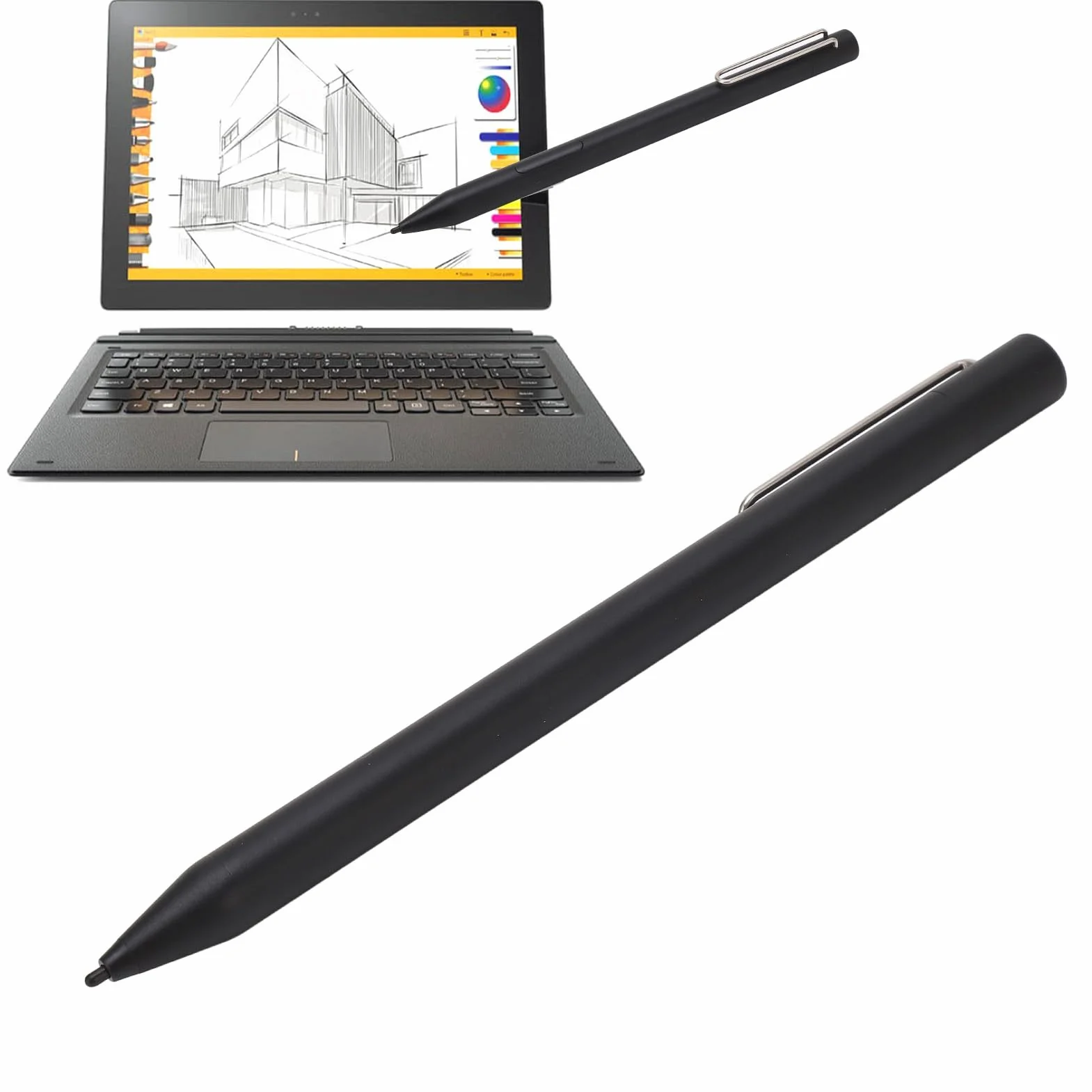 Stylo Tactile Actif 4096 Niveaux Pression Stylet Alliage Aluminium Dessin Professionnel Tablette