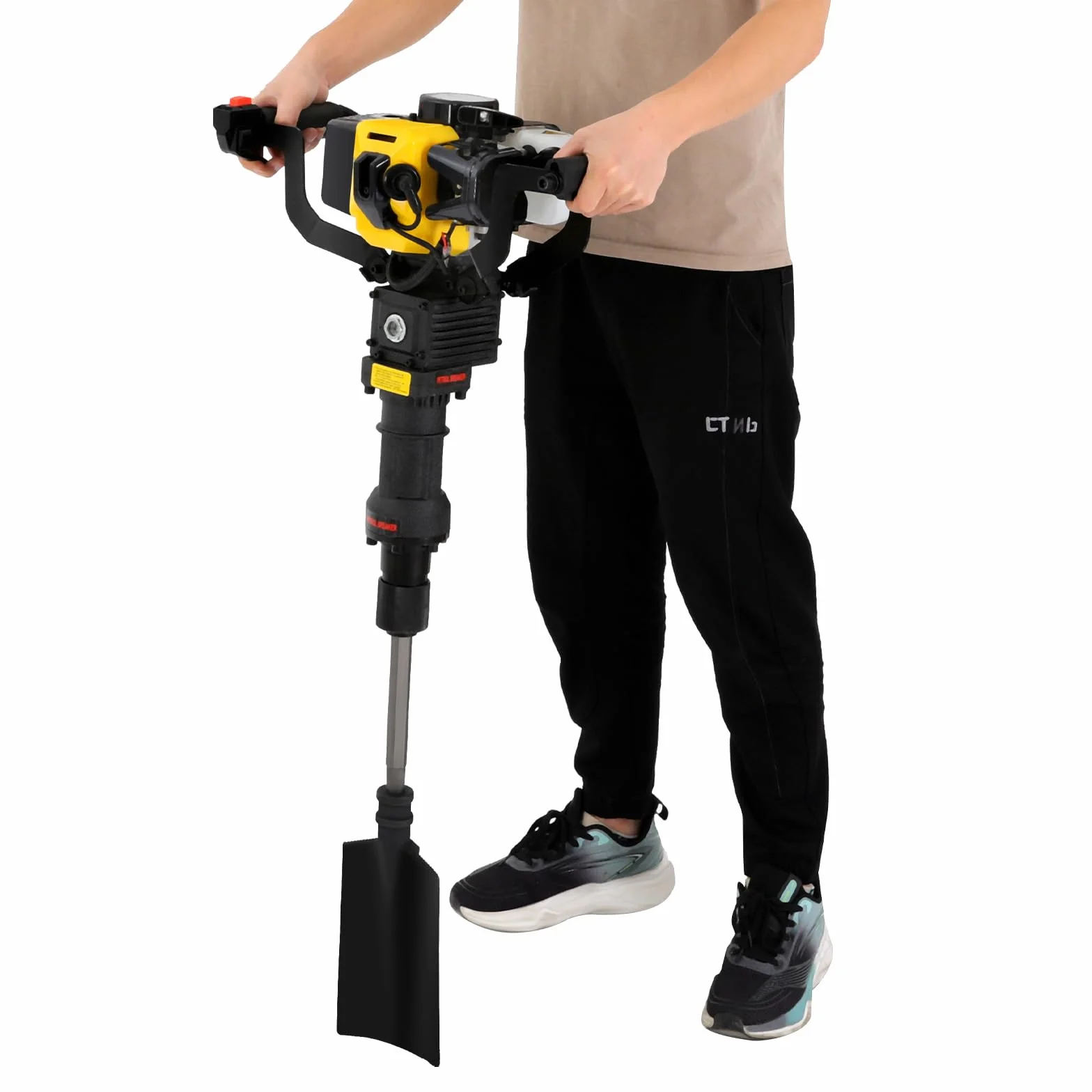 Pelle à essence portable 2 temps 52CC à main pour jardin, pelle d’arbre, pelle de jardin, machine à creuser pour jardin, ferme