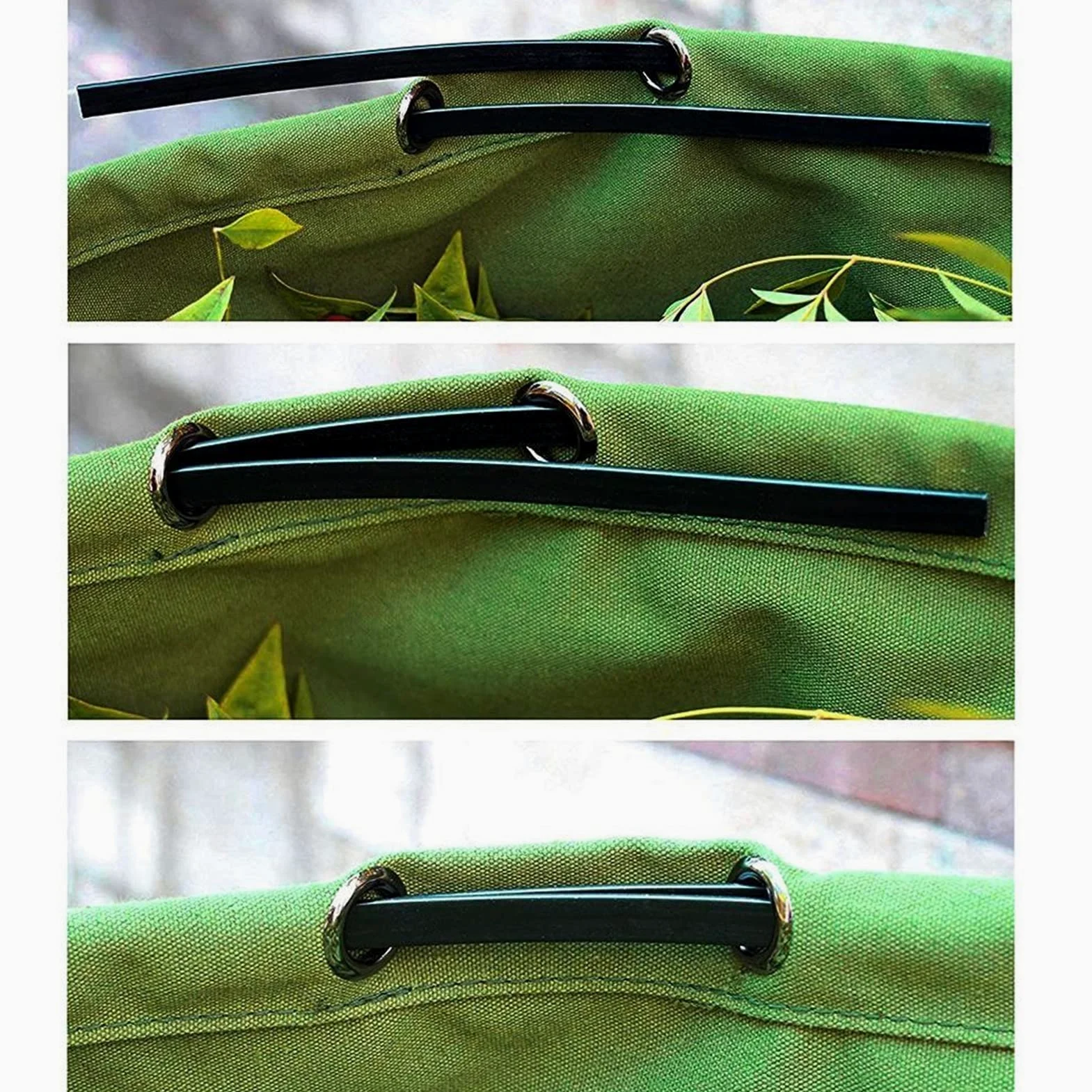 Poubelle de jardin en tissu Oxford 600d imperméable de tissu d'Oxford Can Sac de rangement for la fleur de plante sac à ordures avec 4 poignées réutilisables jardin de jardinage de jardin de jardin