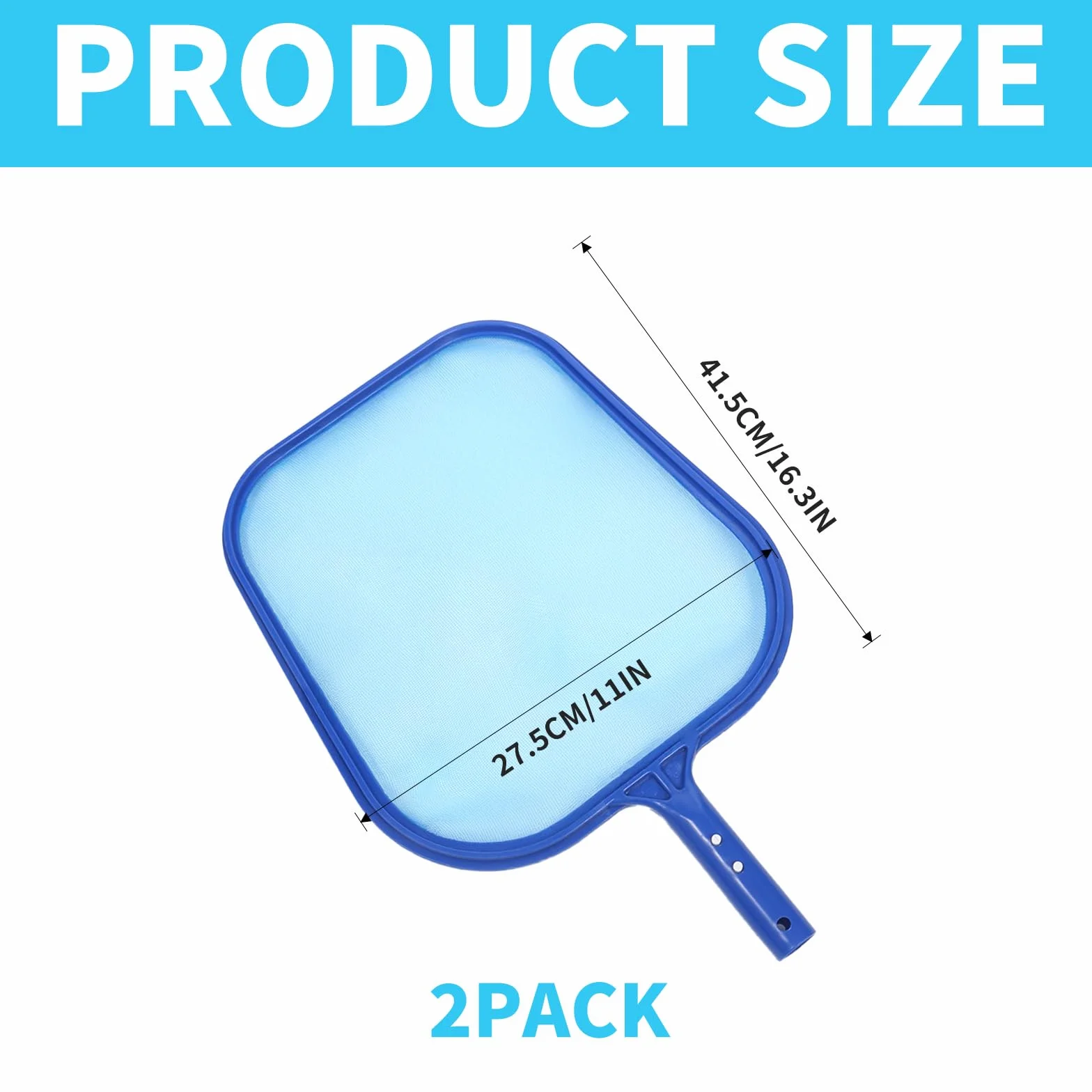 Épuisettes de Piscine Lot de 2 - Filet de Nettoyage Robuste pour Feuilles et Saleté