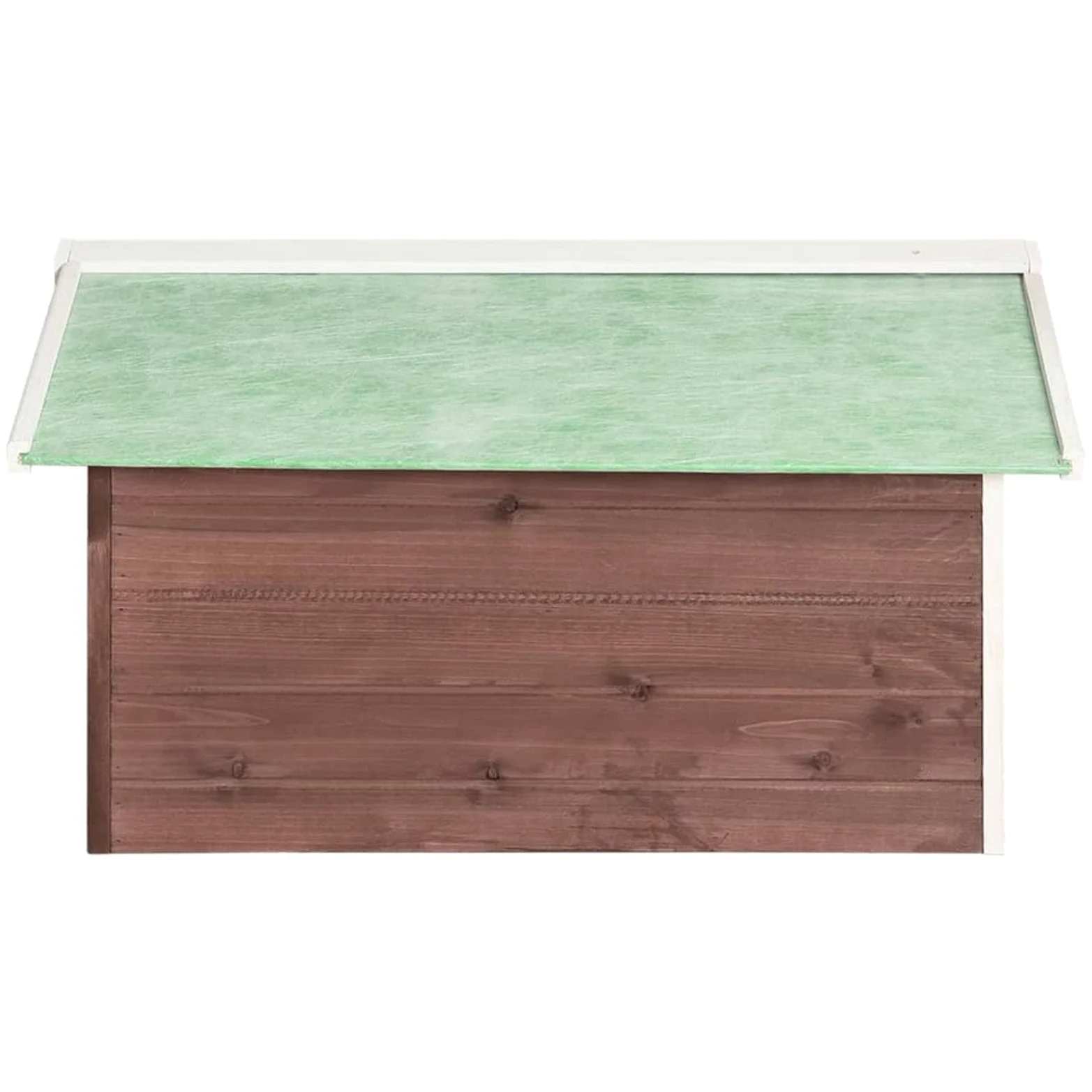 Gecheer Abri de Jardin en Bois pour Tondeuse Robot - Design Rustique, Protection UV et Intempéries - 72x87x50 cm