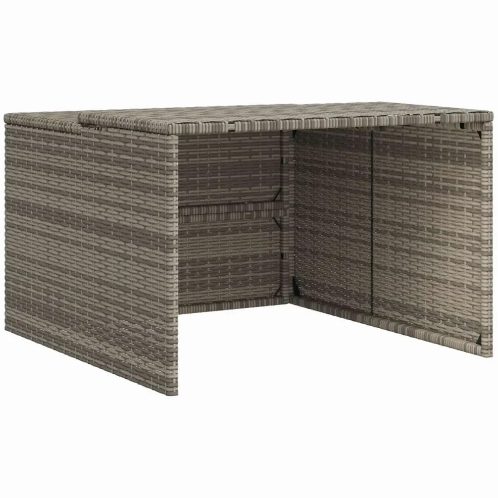 Maison & Jardin, Mobilier Robot Tondeuse Garage Gris 86x90x52/57 cm Poly Rotin
