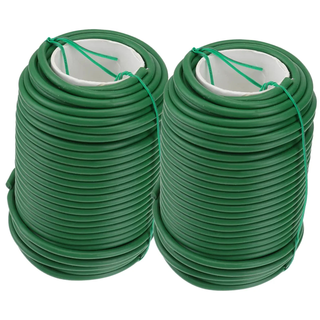 Happyyami Jardinage Verts pour Attacher Vigne et Fleurs 2 Rouleaux de Liens en TPR et Fer Accessoires Pratiques pour Sécuriser Plantes Jardin