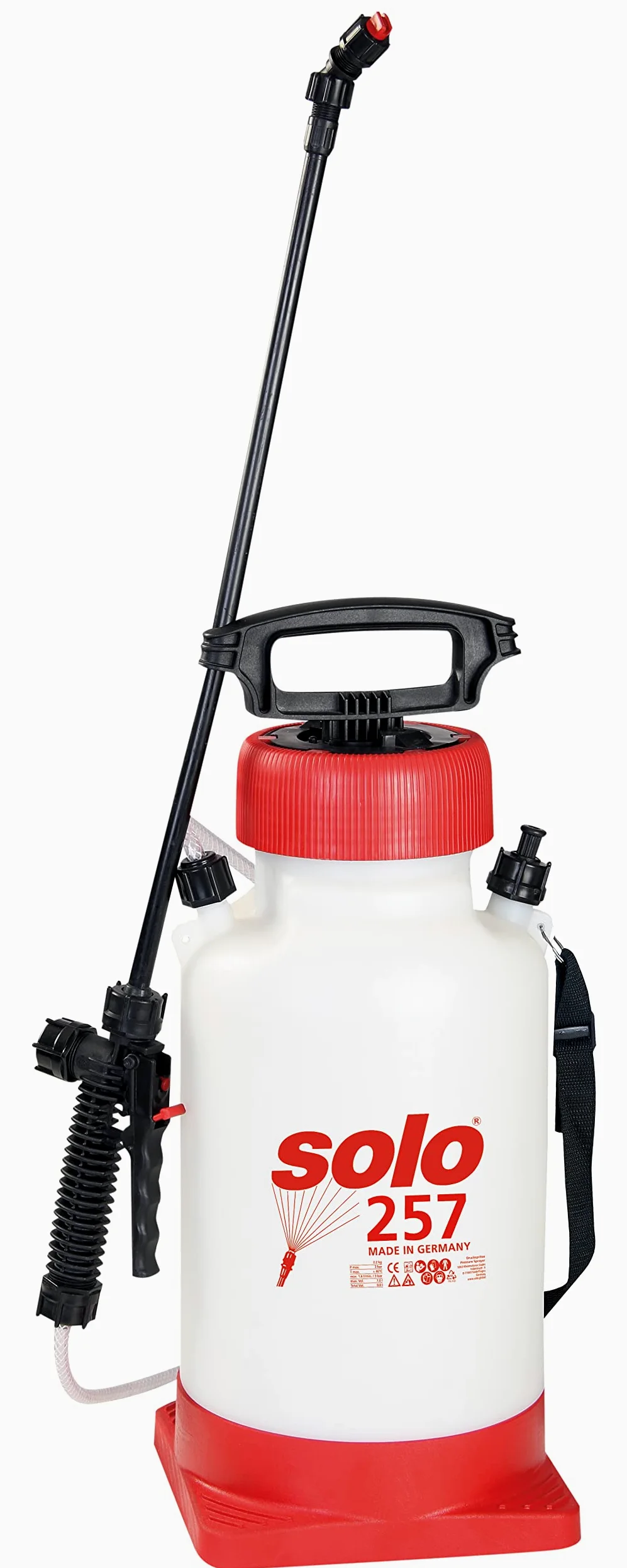 Solo 257 Pulvérisateur à Pression 7 l – Pulvérisateur Professionnel pour Jardin, Industrie et forêt, Blanc