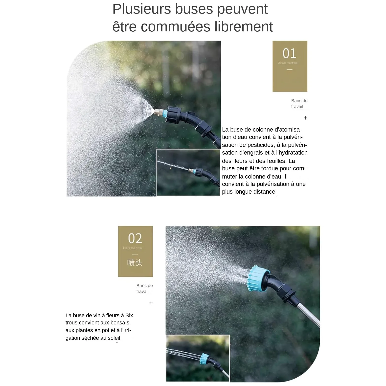 Pulvérisateur À Pompe Électrique Outil d'Arrosage à 3 Buses | Pulvérisateur De Pelouse 5L Avec Bandoulière Et Lance Télescopique Pour Extérieur Pelouse Jardin Piscine Soin Des