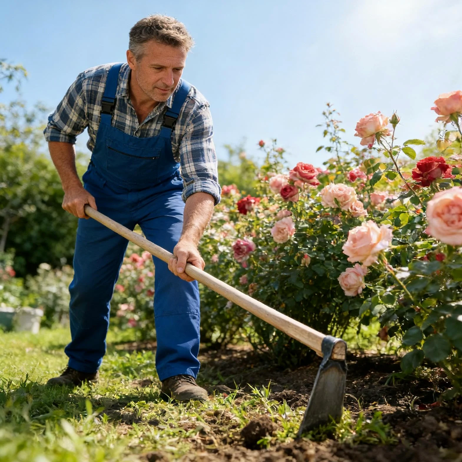 Outil de Jardinage Sarcloir Râteau Robuste en Acier au Carbone | Outil à Main pour Désherbage Préparation Sol Pelouse Plantation Arrosage et Désherbage