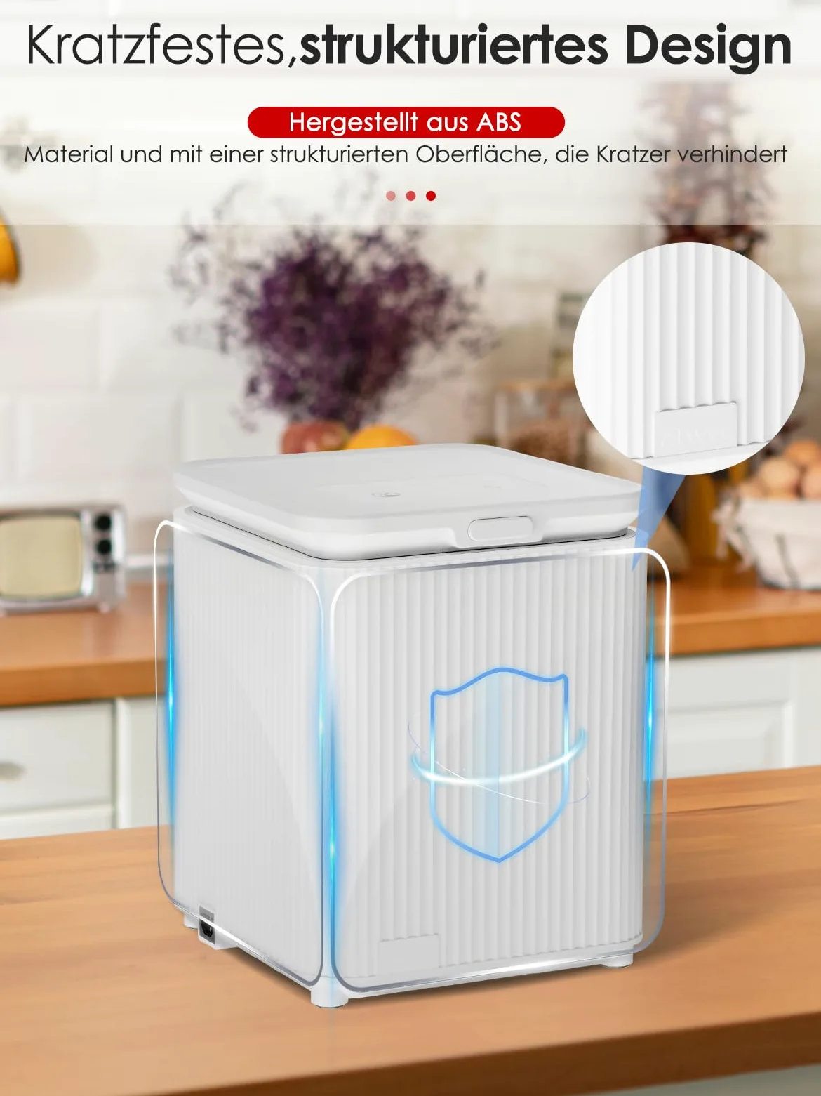 SQUEEZE master Composteur électrique de 3,5 litres pour la cuisine, bac à compost intelligent pour déchets alimentaires, transforme les déchets alimentaires en engrais de compost, blanc