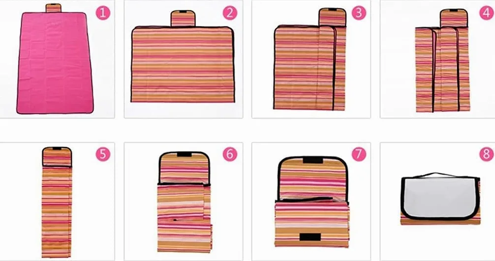 Nappe Pique Nique Couverture de Pique-Nique Portable Tapis Camping avec Sangle Transport Pliable for Les Voyages randonnée dans Le Parc Extérieur Tapis(A)