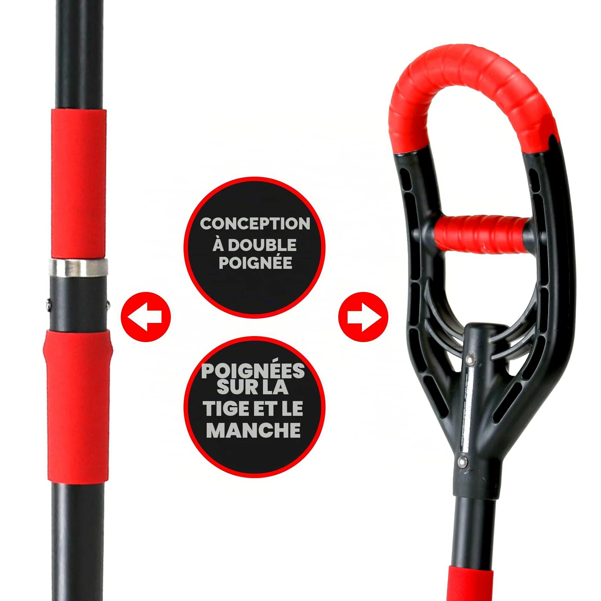 Roamwild Multi-Digger Garden Spade - Pelle à flèche de Jardinage légère en Fibre de Verre renforcée avec Technologie Unique Dual Soft AIR Light Grip & Coupe-souche pour tronçonneuse.