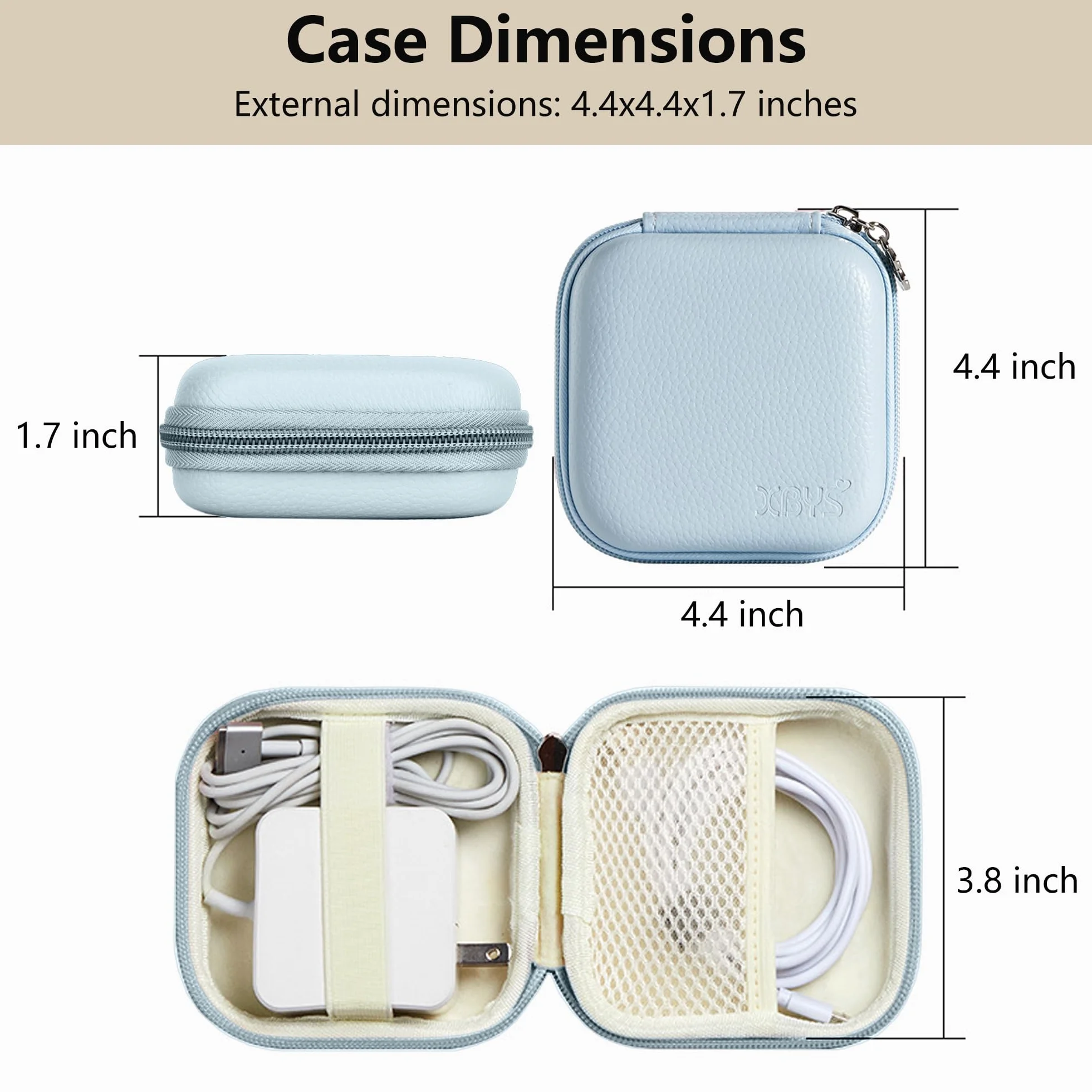 MacBook Organiseur de Chargeur Sac de Rangement Accessoires de Voyage Compatible Câbles USB Bleu