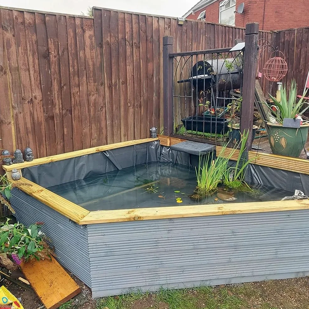 Bâche Souple et résistante de 10 x 10 m pour Bassin de Jardin, étang à Poissons, ruisseaux extérieurs, Cascades et fontaines.
