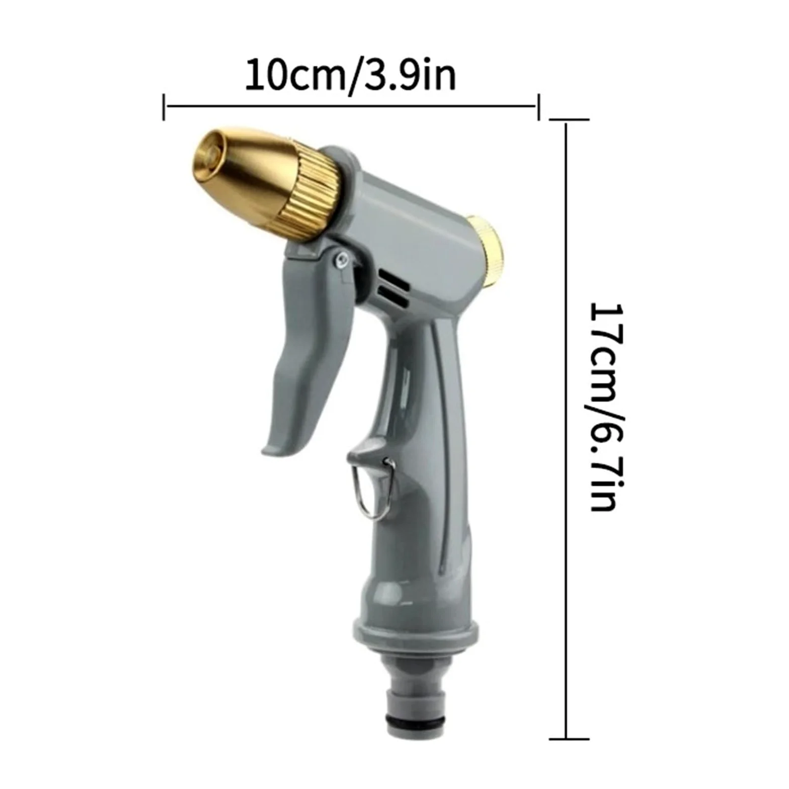 Pistolet d'arrosage avec embout multi-jets, Buse de tuyau d'eau for arroseur jardin lavage voiture, métal + plastique, mise à niveau pression