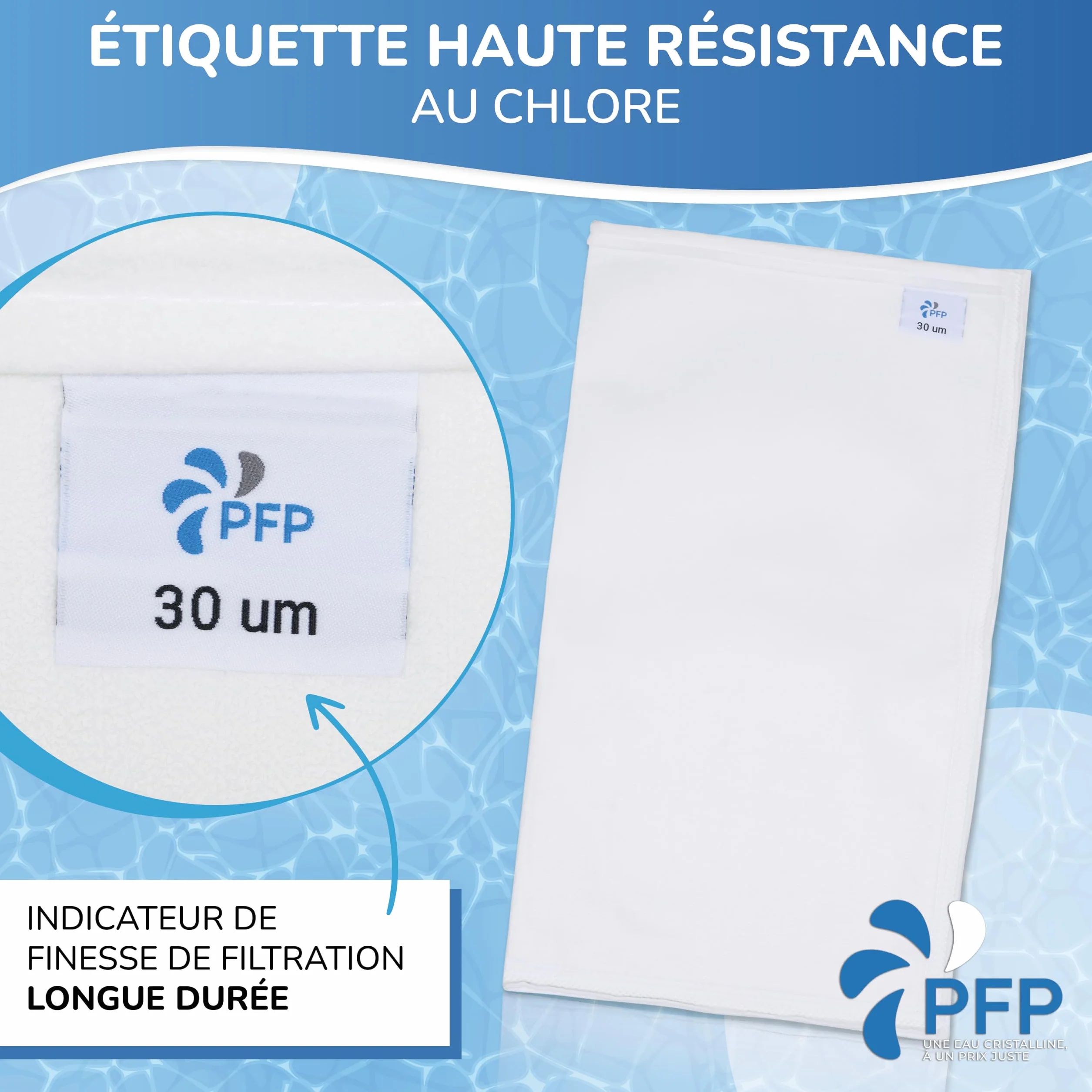 Poche Filtrante Compatible Piscine Desjoyaux 30 Microns Lot de 2 Eau Chargée