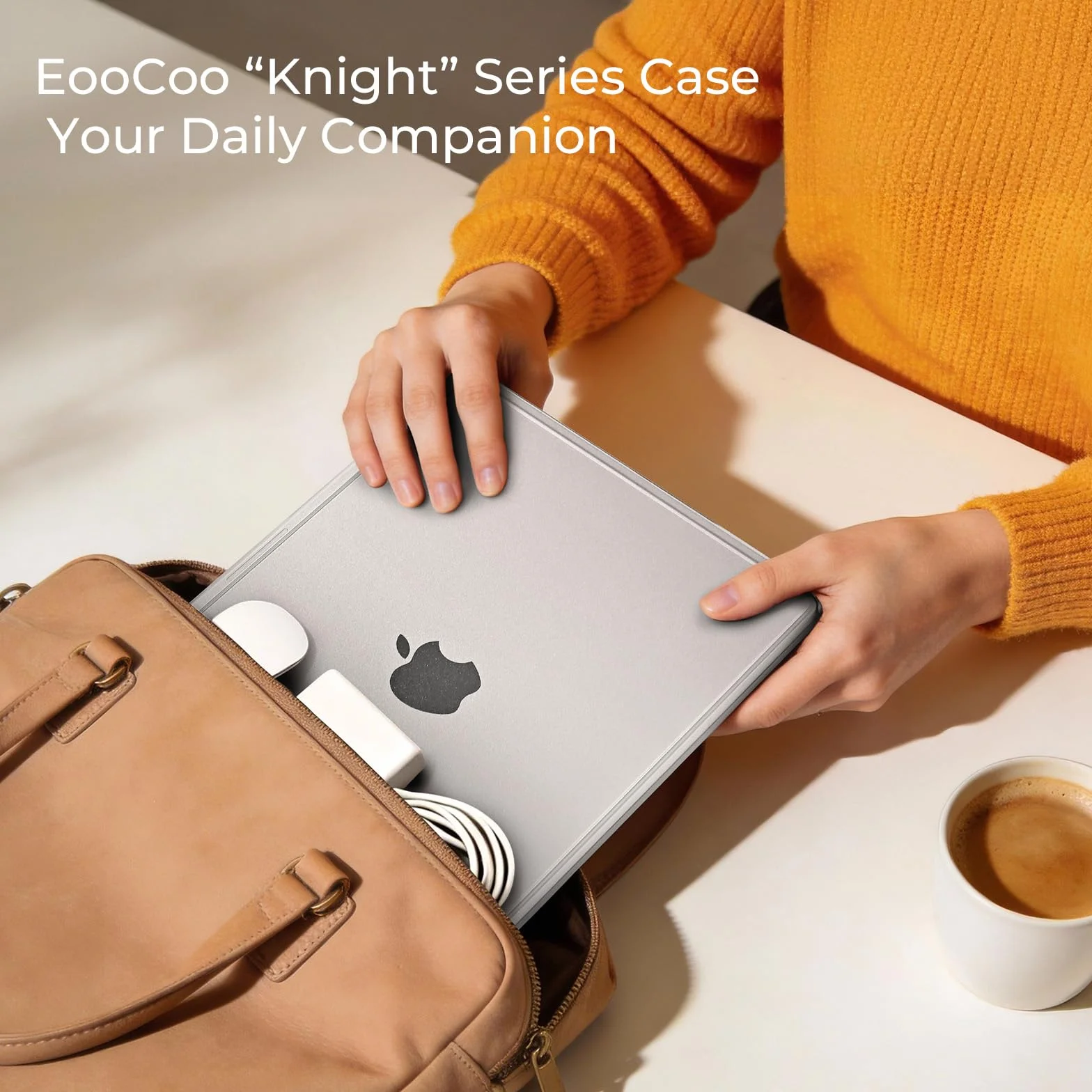 EooCoo Coque Macbook Air 13 Pouces M5 M4 M3 M2 2026 2025 2024 2022 Étui Rigide Clair Bords Anti-Fissures