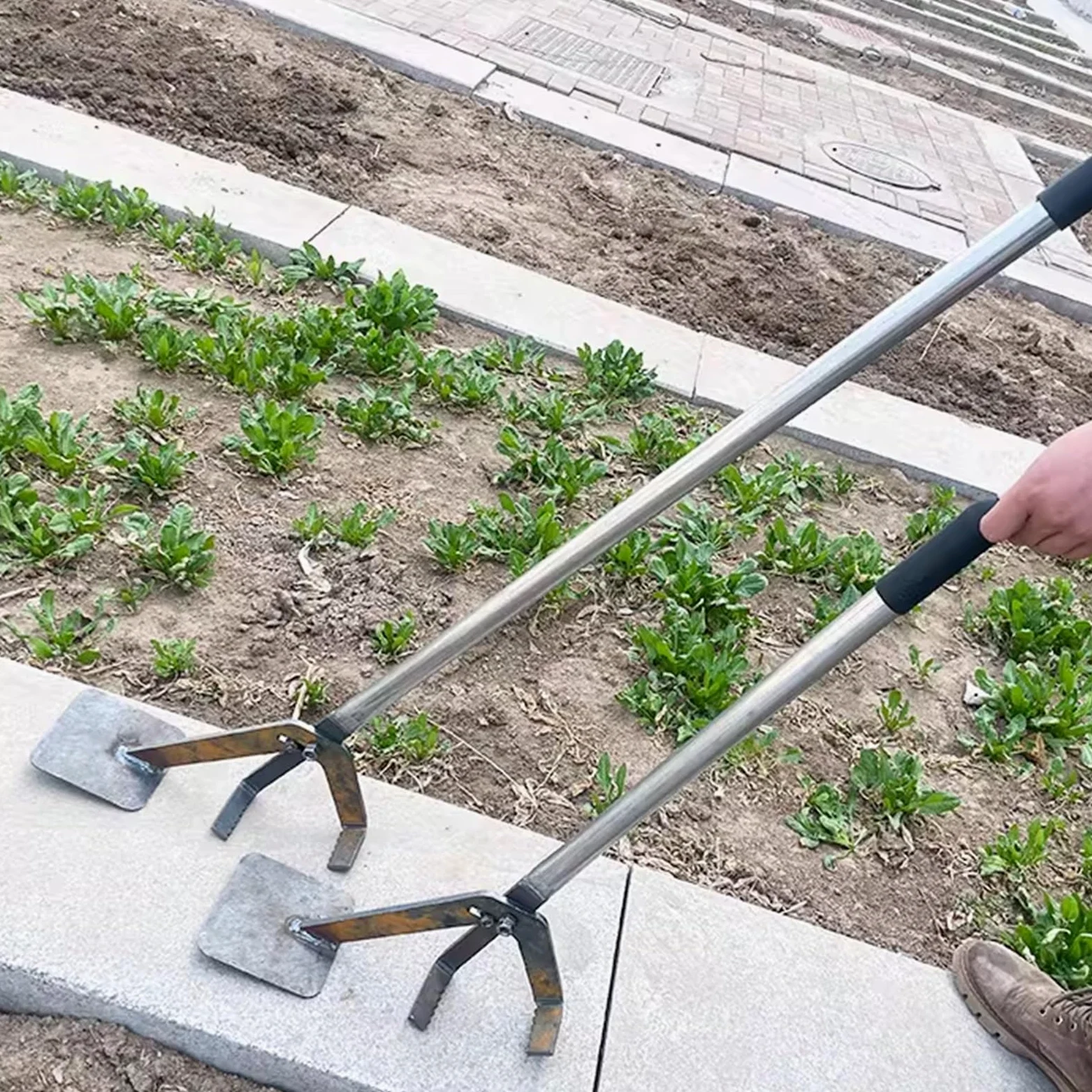 Extracteur de racines robuste et outil de retrait de souches, 91,4 cm pour l'entretien sans effort de pelouse et de jardin