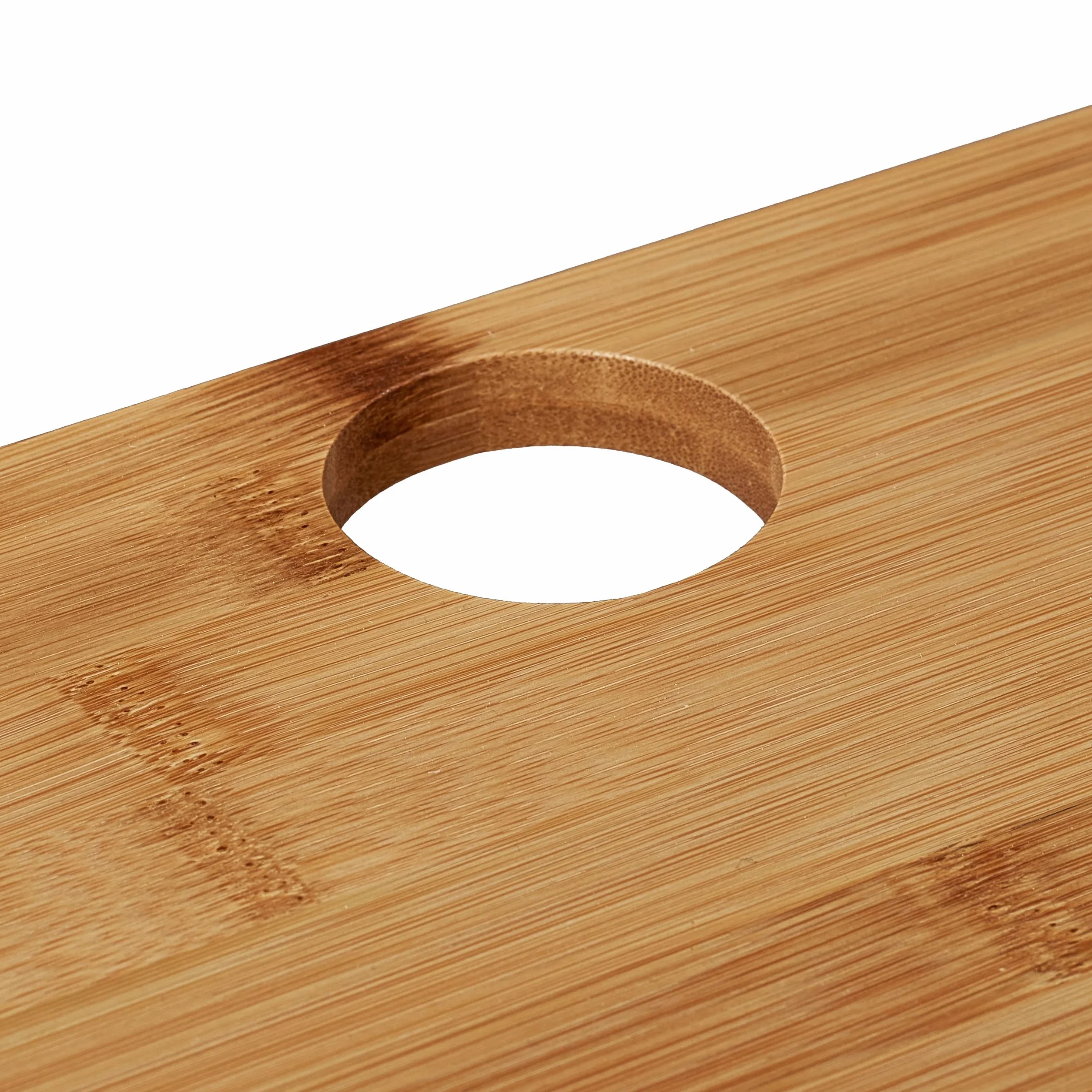 Relaxdays Support d'écran PC en Bambou 2 tiroirs Rehausseur Ordinateur 13x54x23 cm Naturel