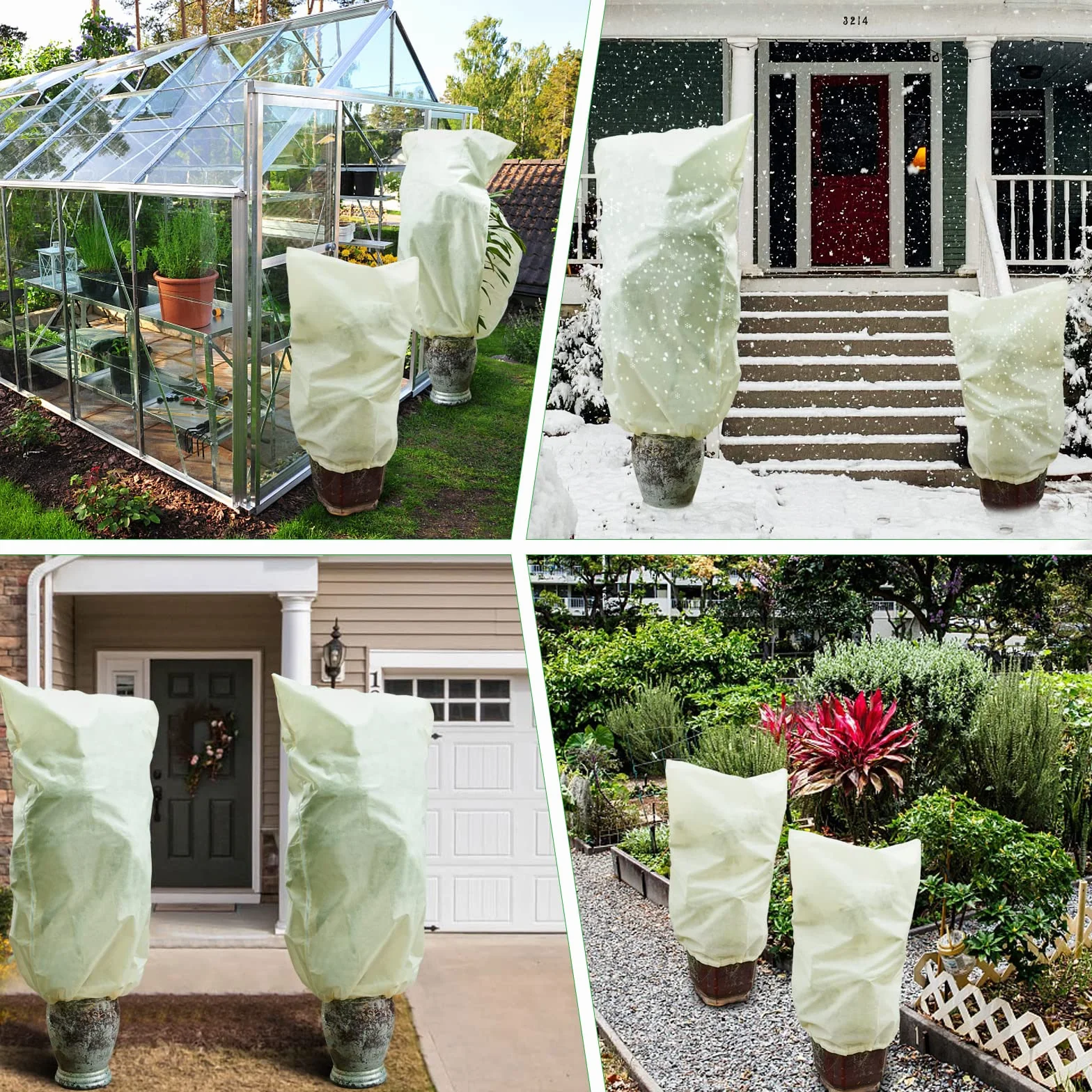 Housse de Protection pour Plantes 50g/m² 60cm x 80cm Antigel Perméable Coupe-Vent