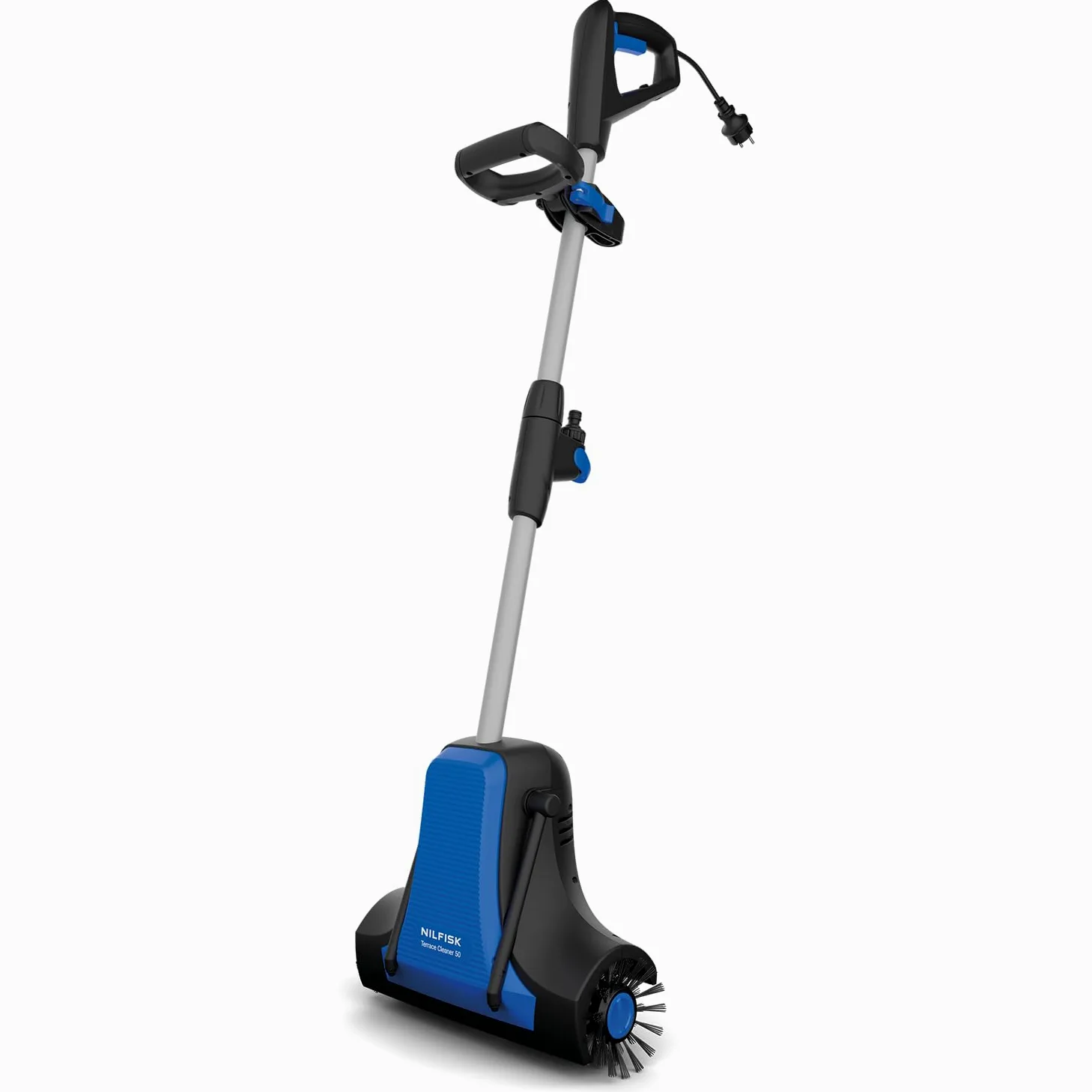 Nilfisk Nettoyeur de terrasse - Nettoyeur électrique pour terrasses en bois avec brosses rotatives et contrôle du débit d'eau (600 W)
