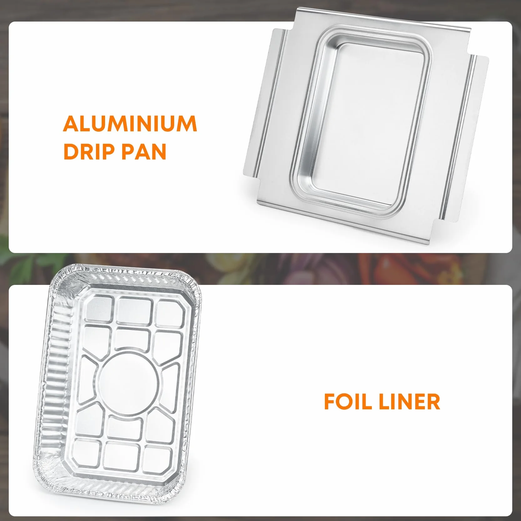 onlyfire Barquette Aluminium Jetable 27x30x3,2cm pour Barbecue Weber Q200 Q300 Série