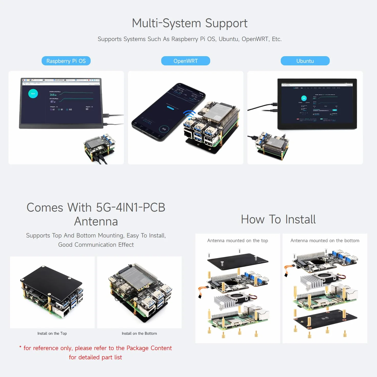 Waveshare PCIe to M.2 4G/5G USB 3.2 Hat Cellular Modem for Raspberry Pi 5