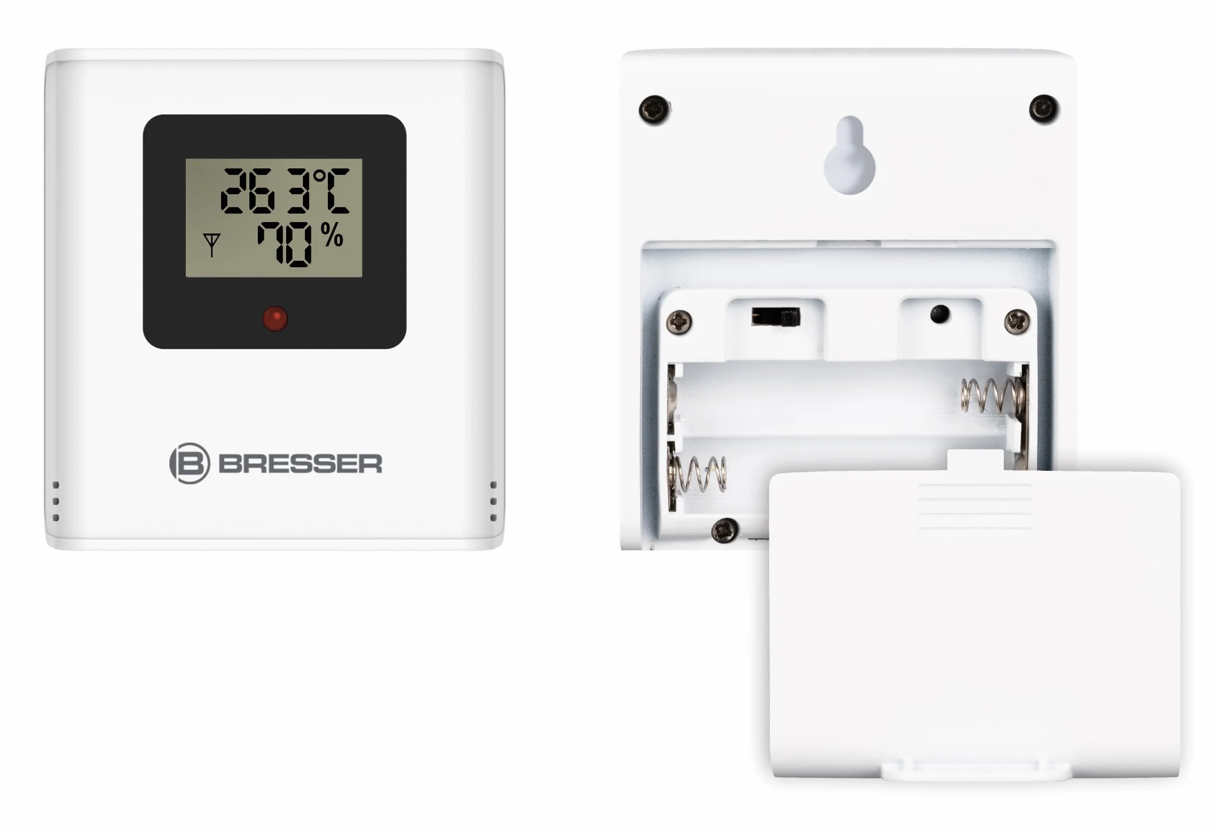 BRESSER Station Météo ClimaTemp avec Ecran LCD Argent et Noir | Bresser ClimaTemp TB Station météo sans fil avec écran couleur