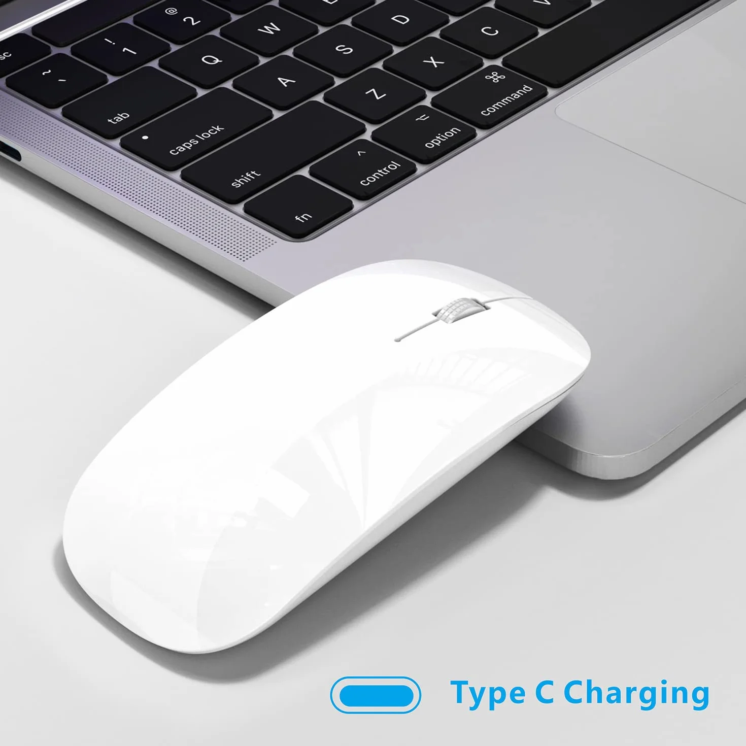 Uiosmuph U30 Souris Bluetooth sans Fil Trois Modes Rechargeable Silencieuse Portable Blanc