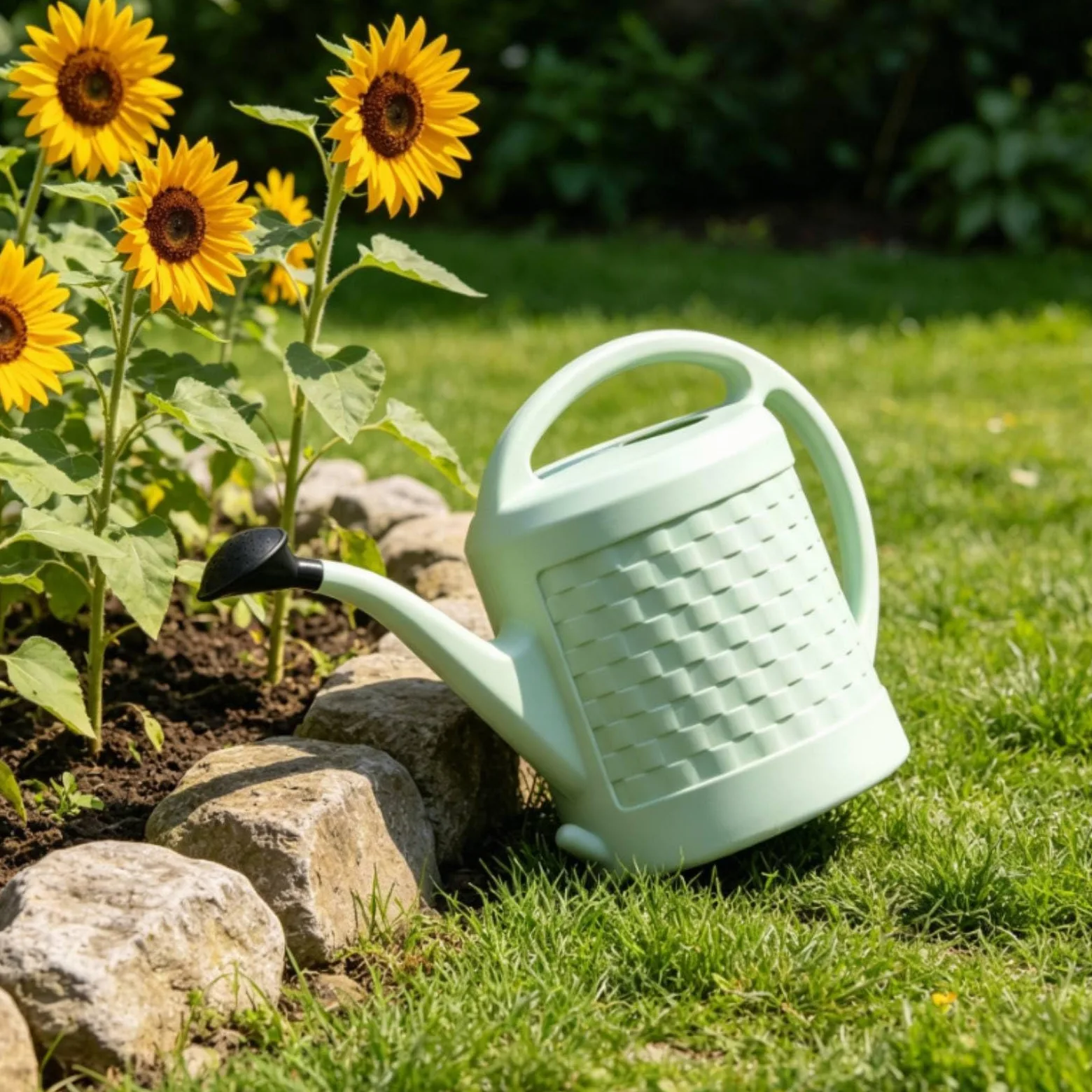 Arrosoir à Bec Étroit Pulvérisateur Doux Outil D'arrosage Résistant pour Intempéries, Vert Matcha, 12L