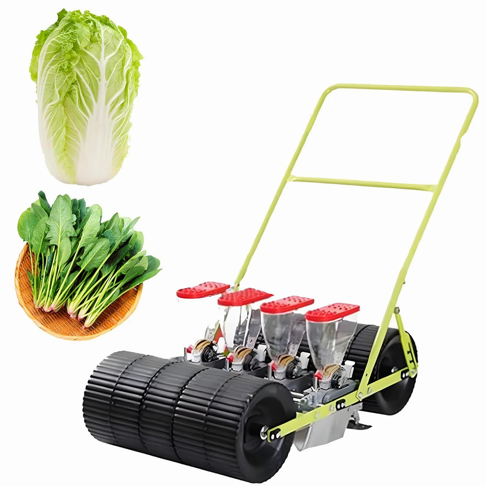 Push Precision Semoir pour maïs, soja, cacahuètes, blé, haricot, 5 rangées, réglable