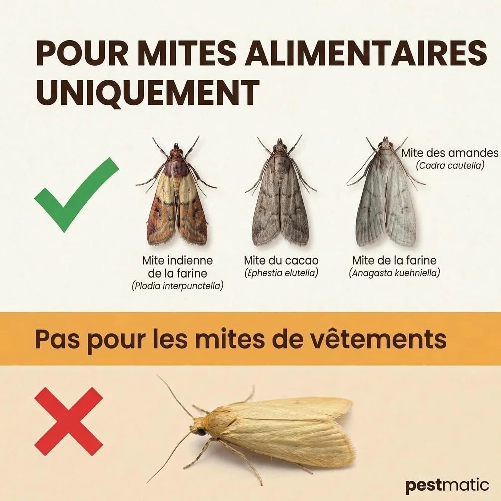 Pestmatic Piège à Mites Alimentaires Pack Eco 10 Unités Phéromone Puissante
