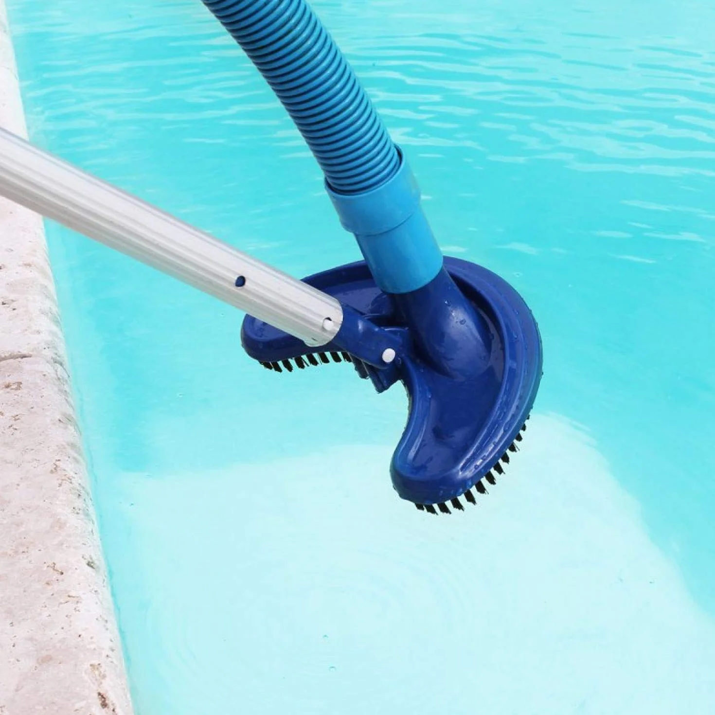 Linxor Tête de Balai Aspirant Demi-Lune Bleu pour Manche Standard