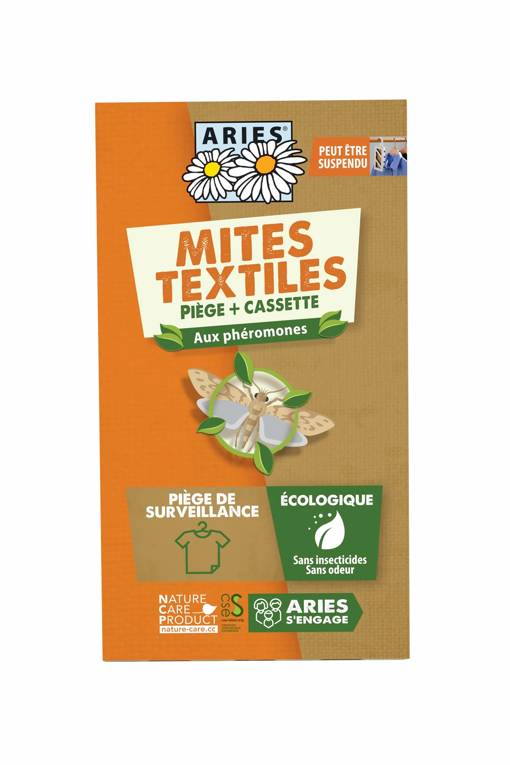 Aries Piège Rechargeable Mites Textiles avec Phéromones 1 Unité