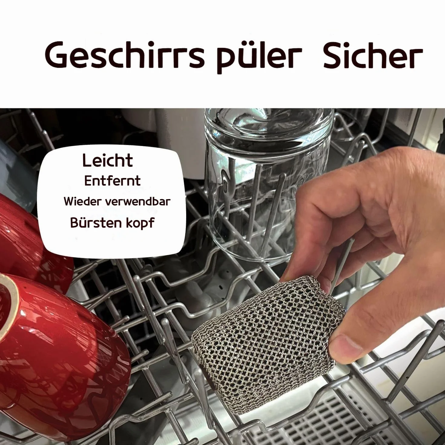 Saker Nettoyeur de barbecue électrique sans brosse en acier inoxydable amovible
