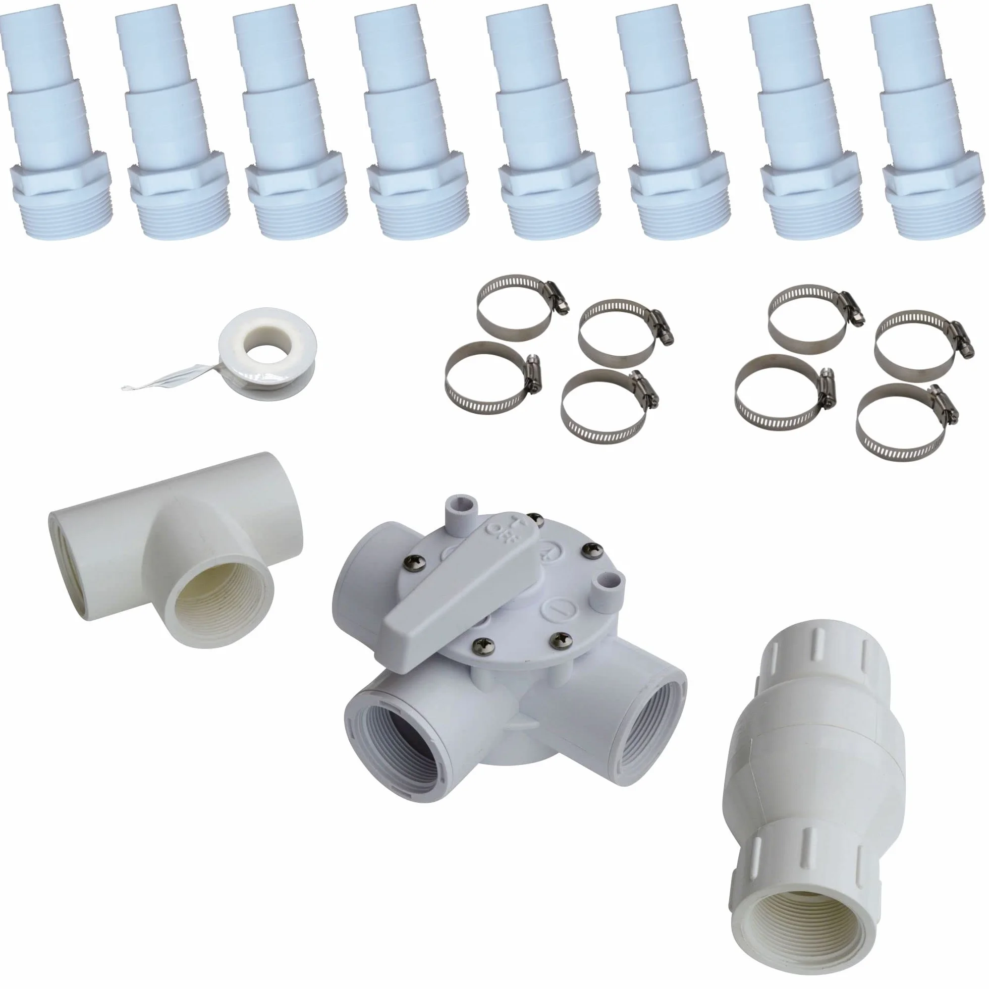 Kit solaire piscine valve 3 voies pièce T clapet anti-retour Bypass chauffage solaire raccord tuyau 32-38 mm
